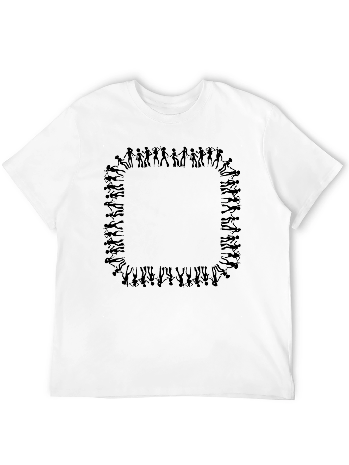 Funky People Pattern Black T-Shirt