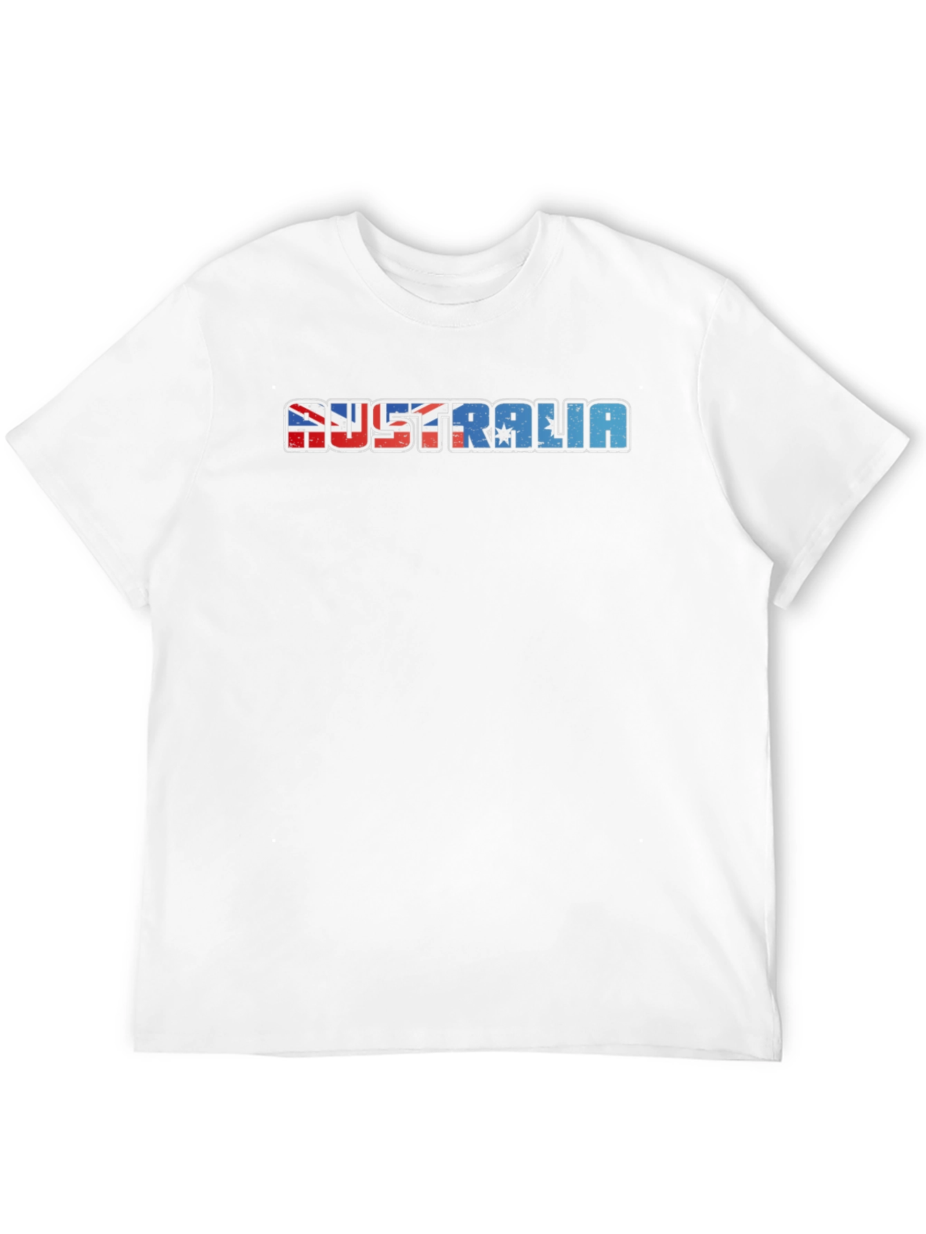 Australia Flag Graphic Print Black T-Shirt