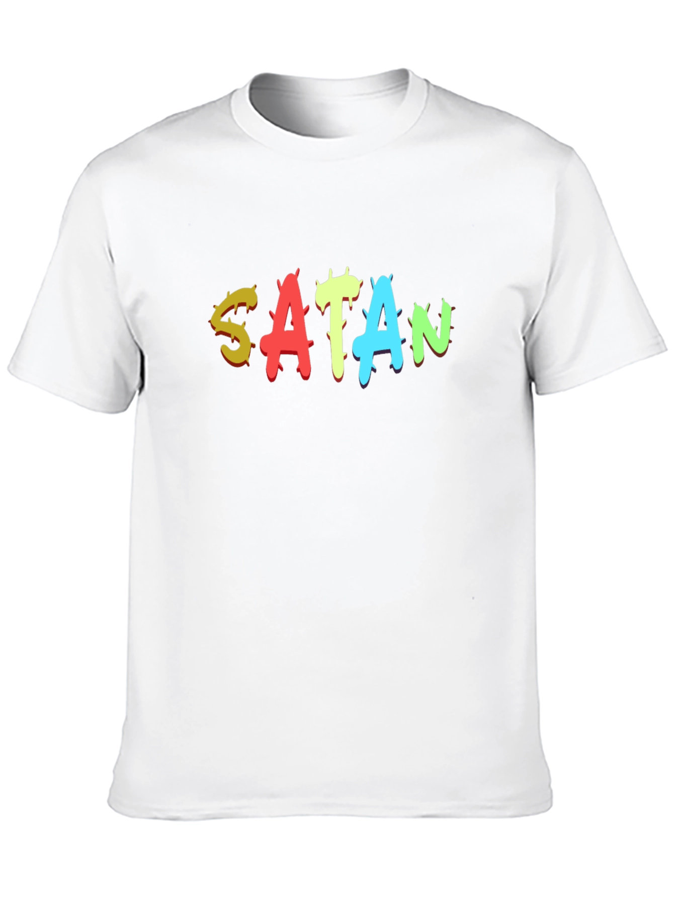 Satan Graphic Print Black T-Shirt