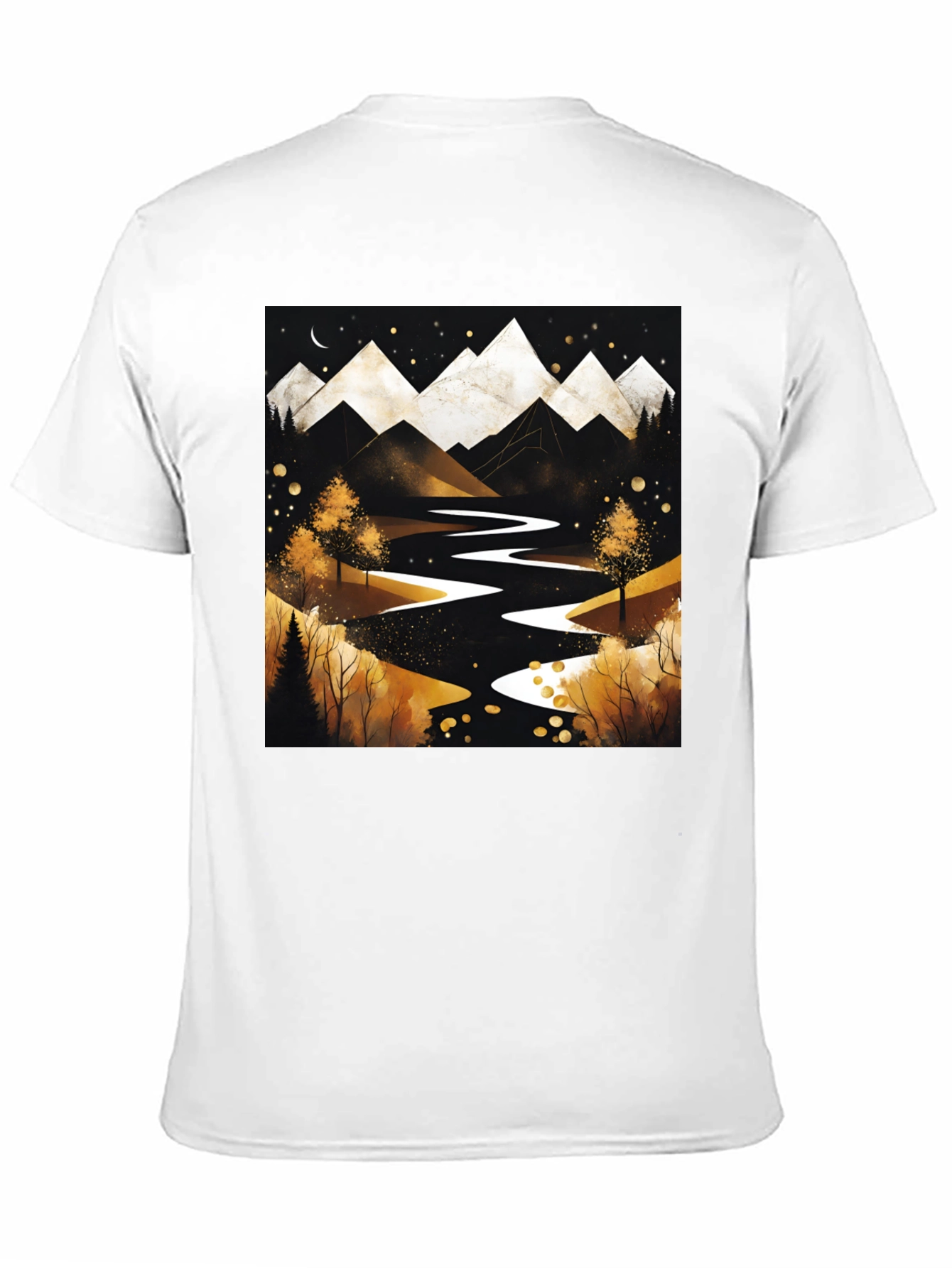 Mountain River Graphic Tee - Black
