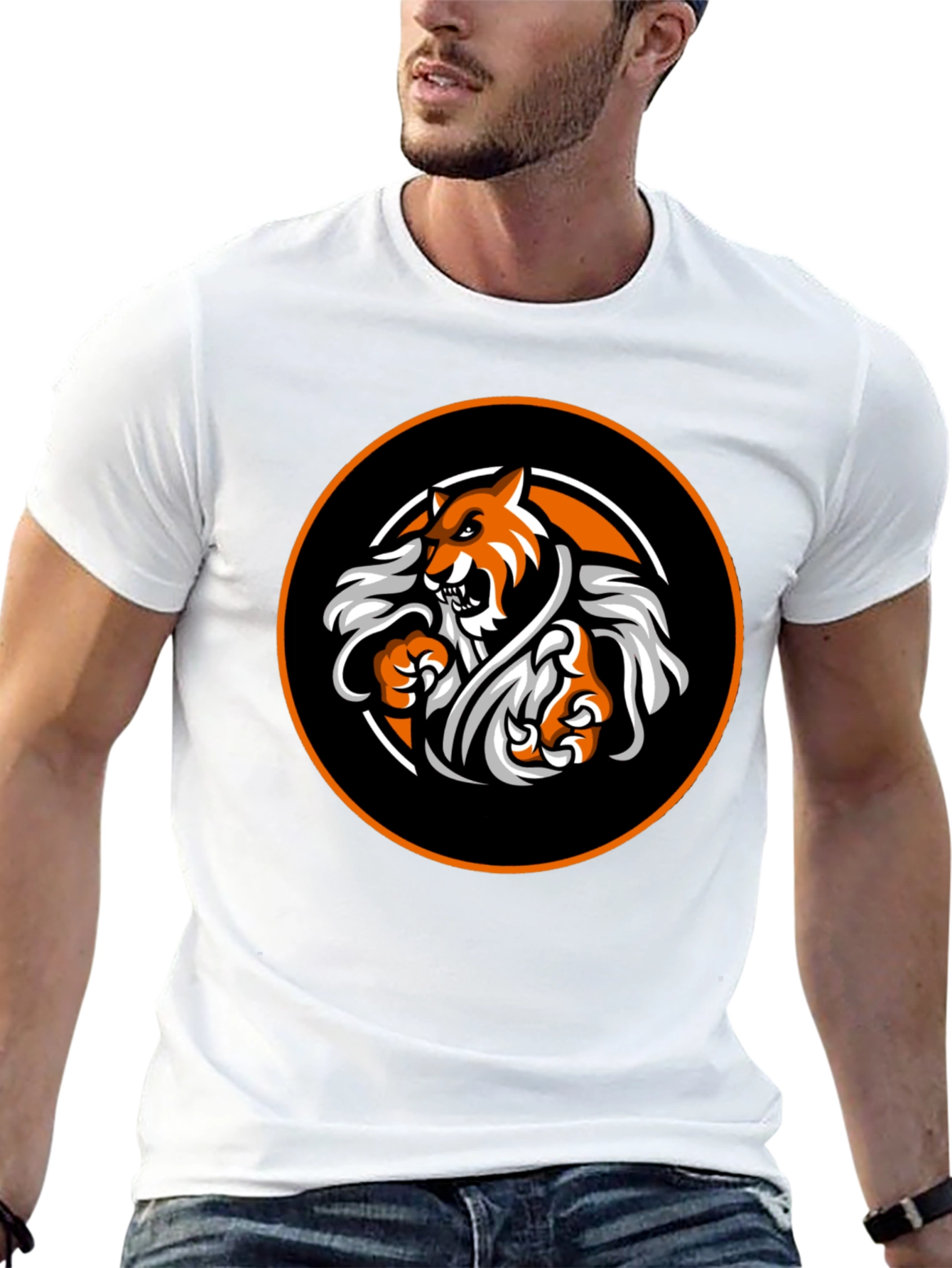 Tiger Graphic T-Shirt - Mens Black Tee
