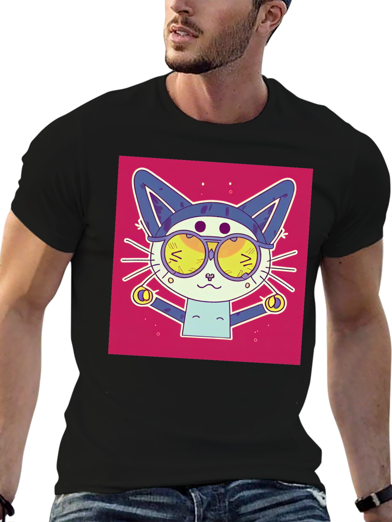 Cool Cat T-Shirt - Funky Retro Design