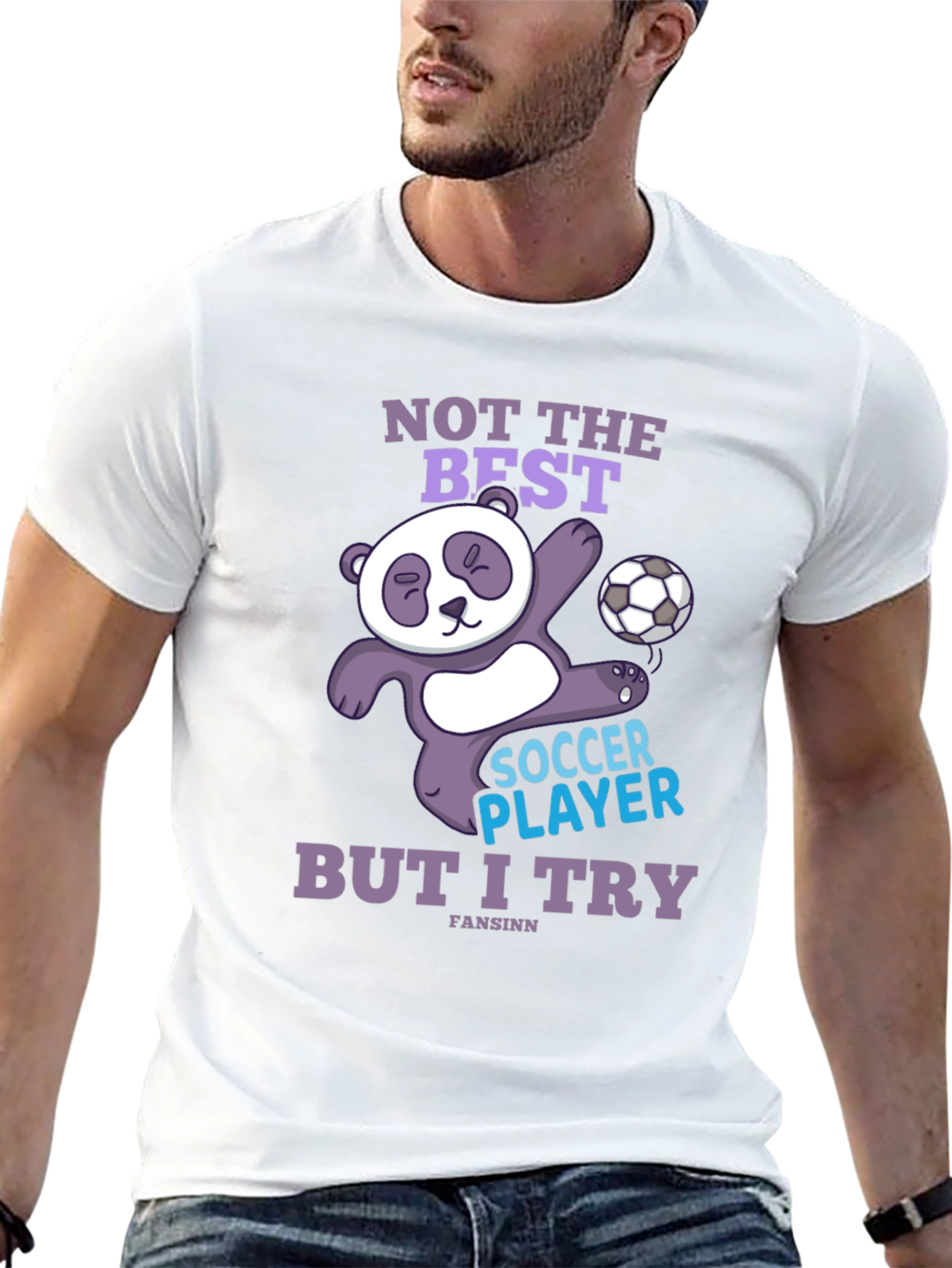 Funny Panda Soccer Player T-Shirt