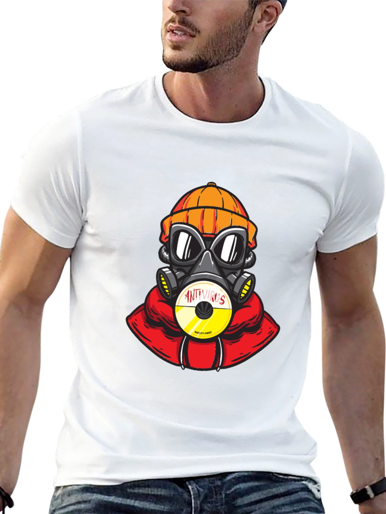 Antivirus Gas Mask Graphic Tee