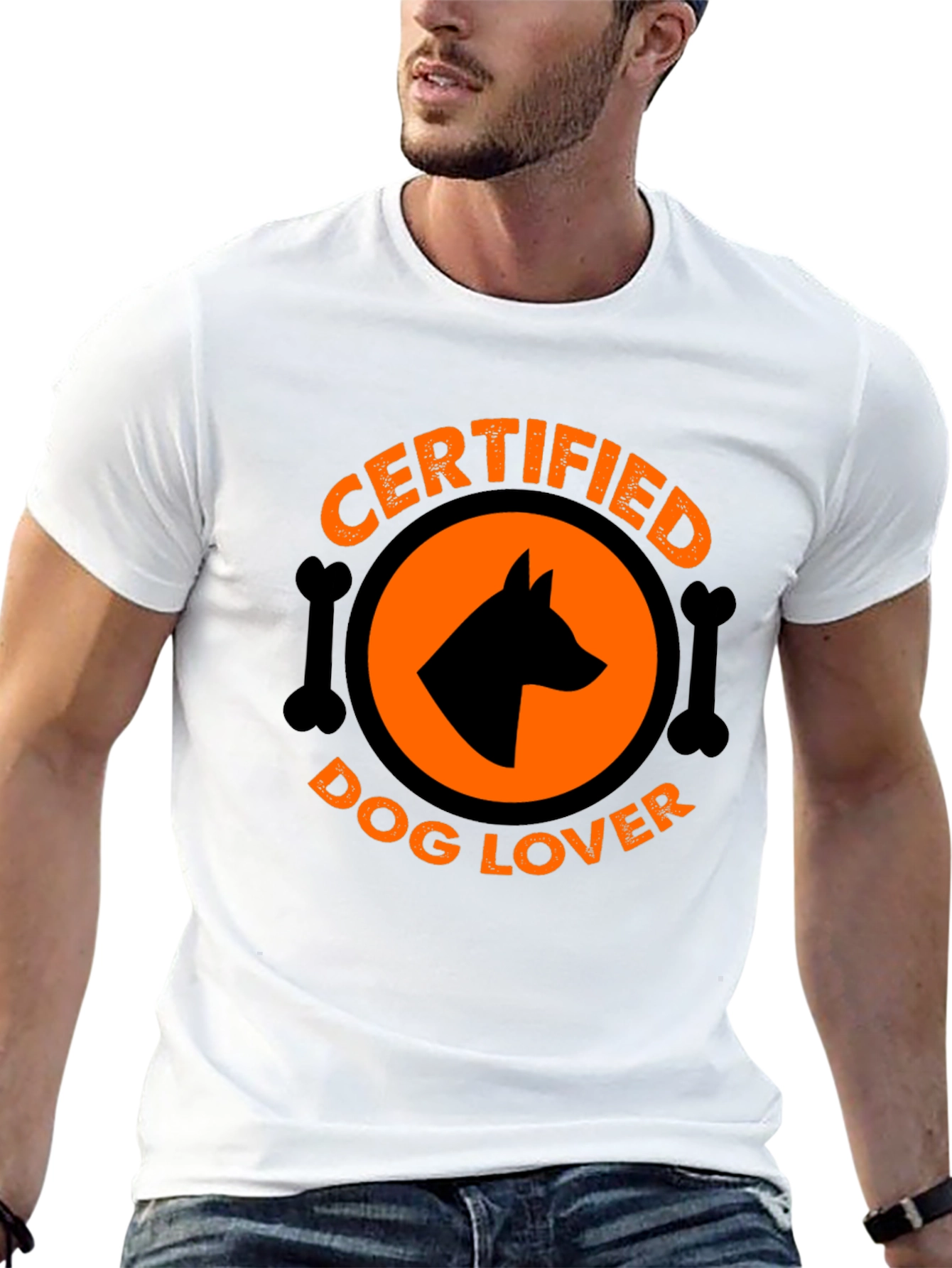 Certified Dog Lover Graphic Tee - Black