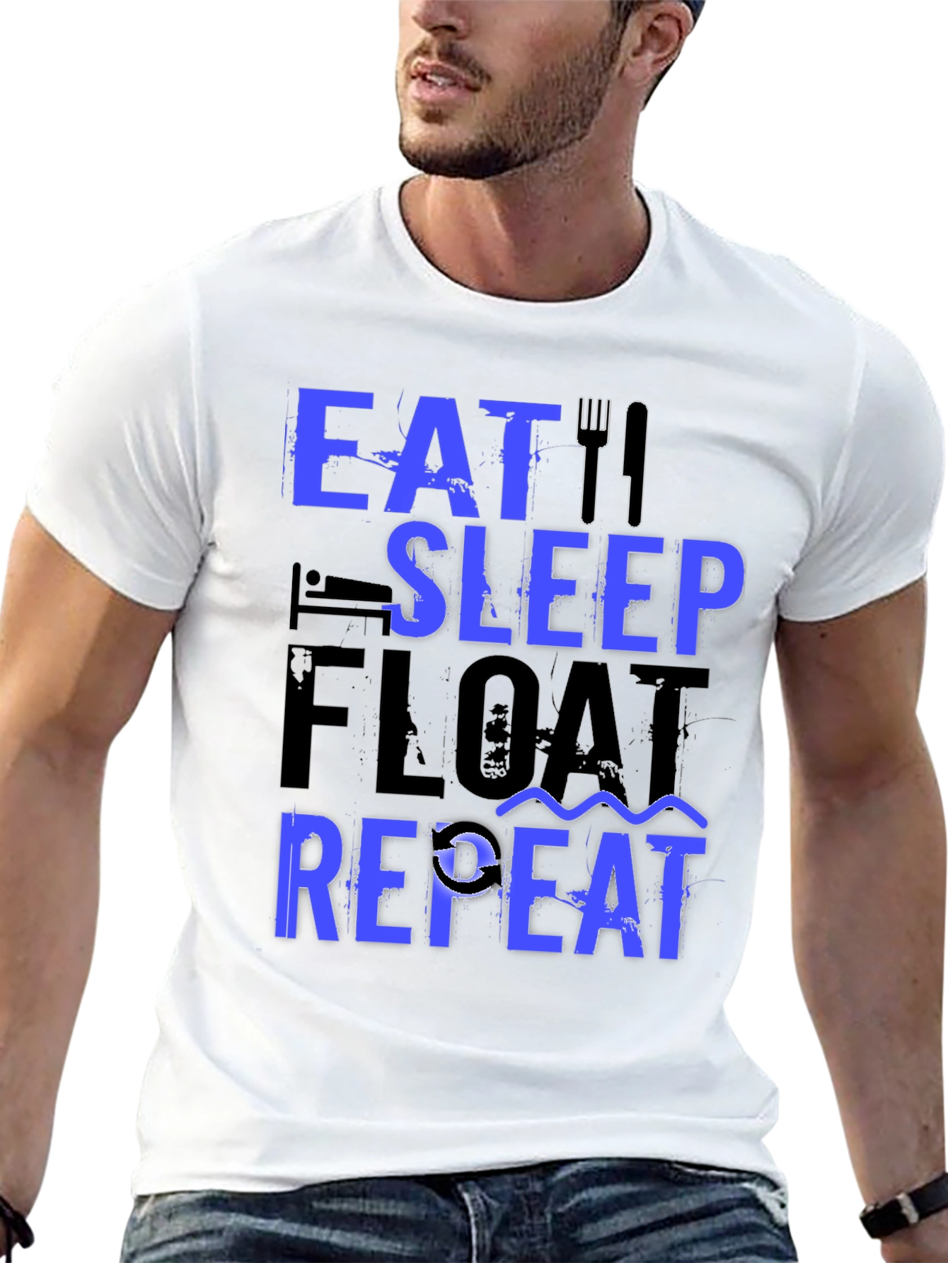 Eat Sleep Float Repeat T-Shirt - Fishing Lover