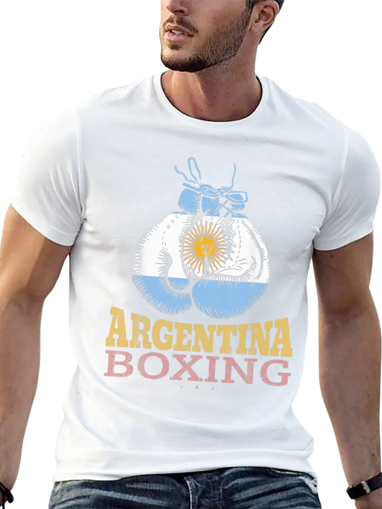 Argentina Boxing Gloves T-Shirt - National Pride