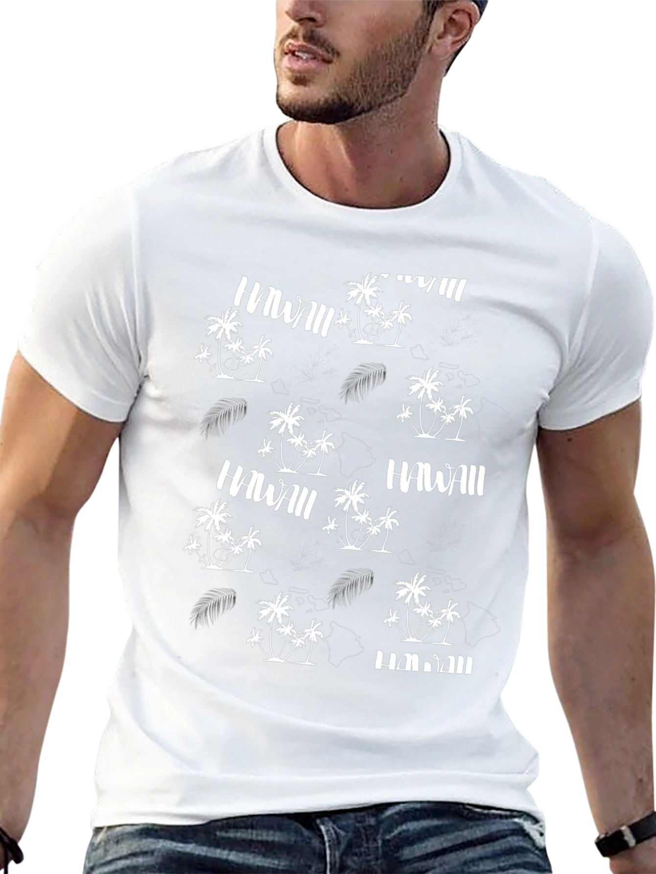 Hawaii Themed Black T-Shirt