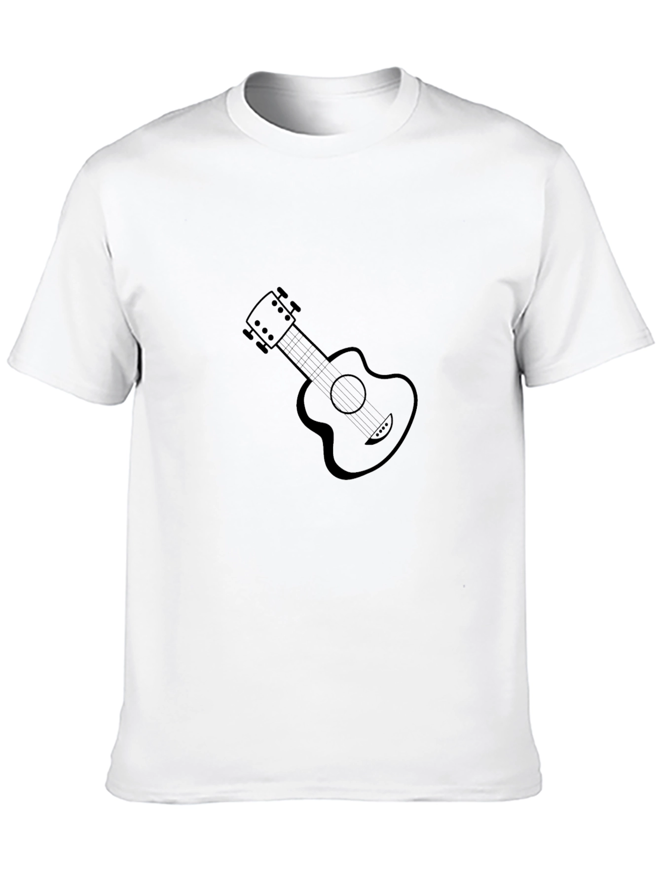 Ukulele Graphic Black T-Shirt