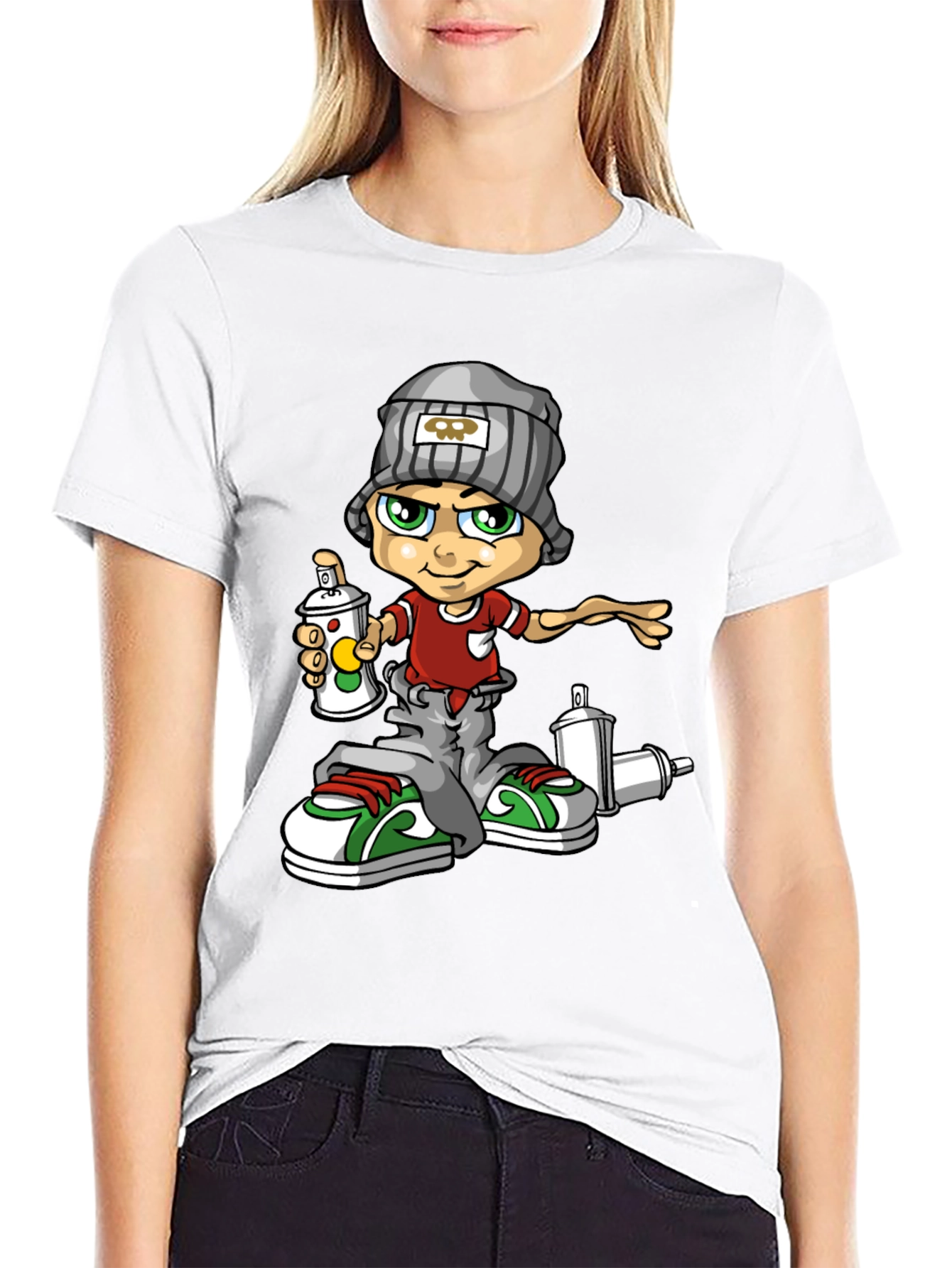 Streetwear Graphic Tee - Graffiti Artist Design