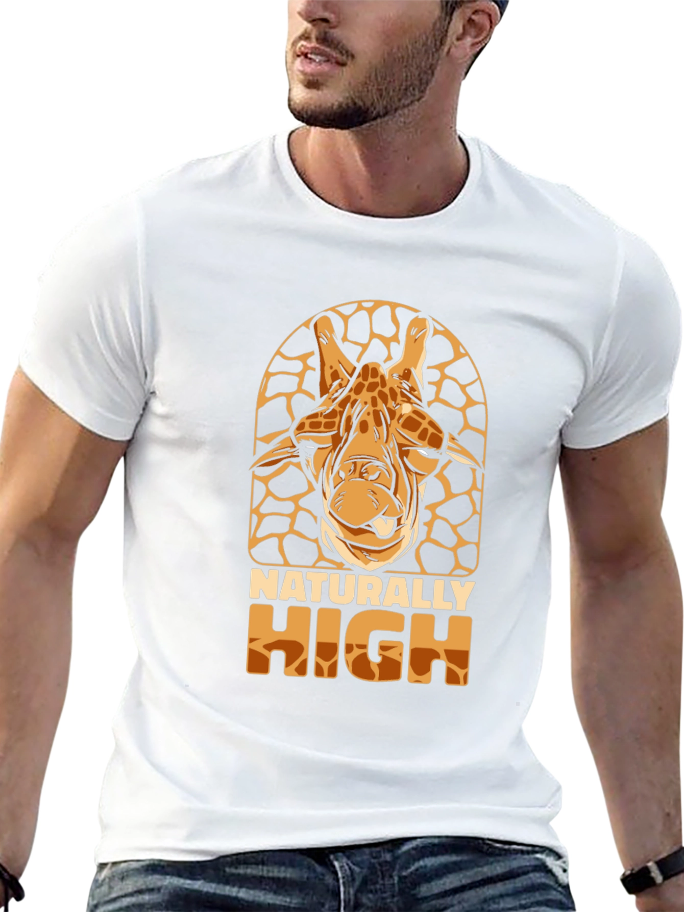 Naturally High Giraffe Graphic T-Shirt