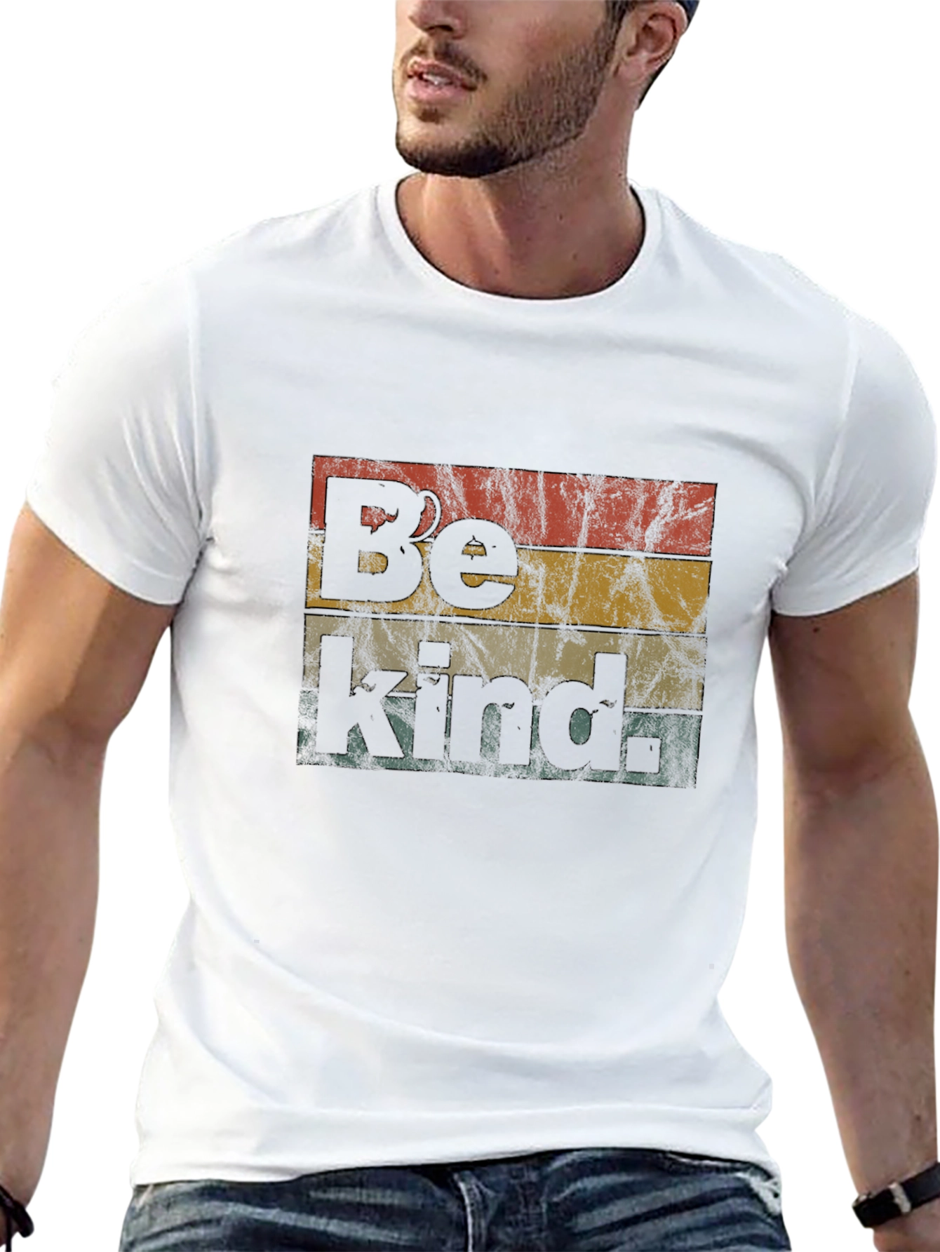 Be Kind Retro Style Black Graphic T-Shirt