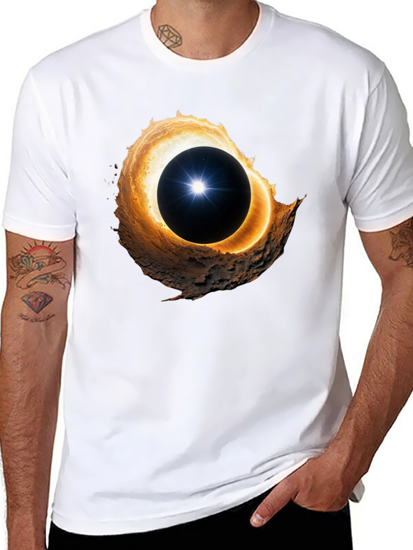 Eclipse Graphic Tee - Unique Space Design