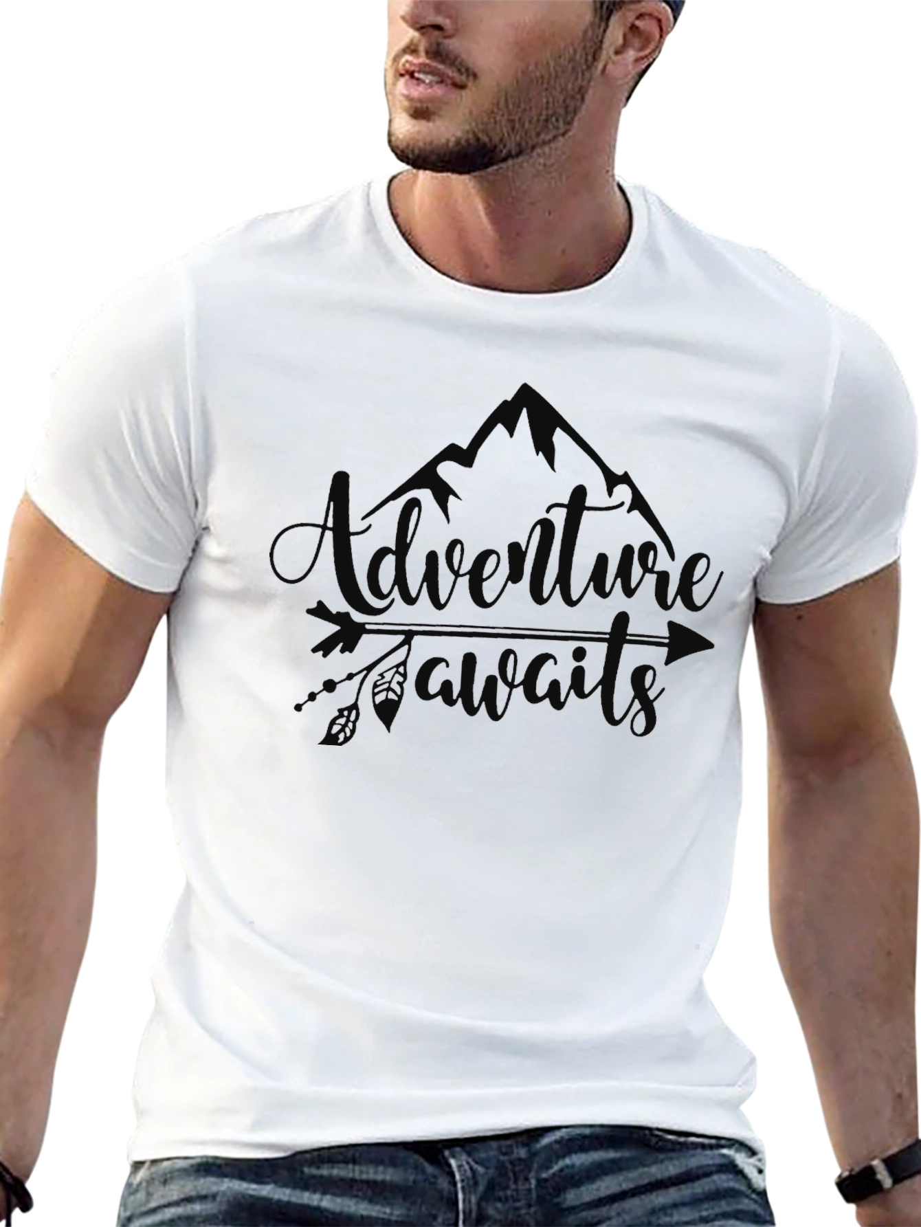 Adventure Awaits Graphic Tee - Mountain Design