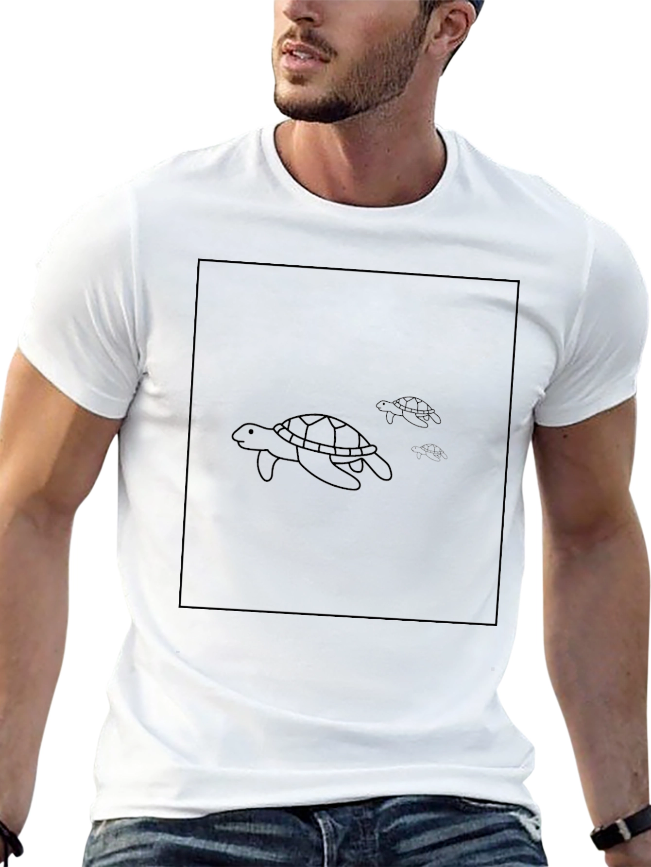 Sea Turtle Graphic Black T-Shirt
