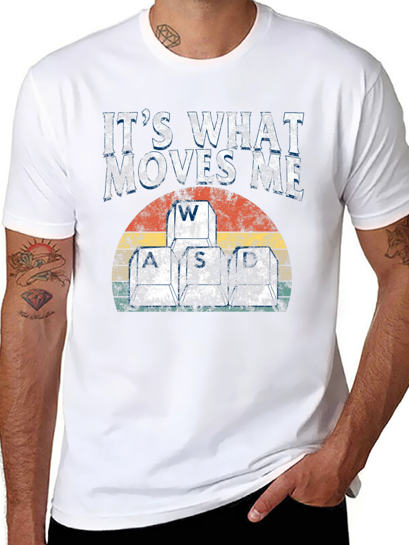 Gamer T-Shirt - WASD Keys Its What Moves Me