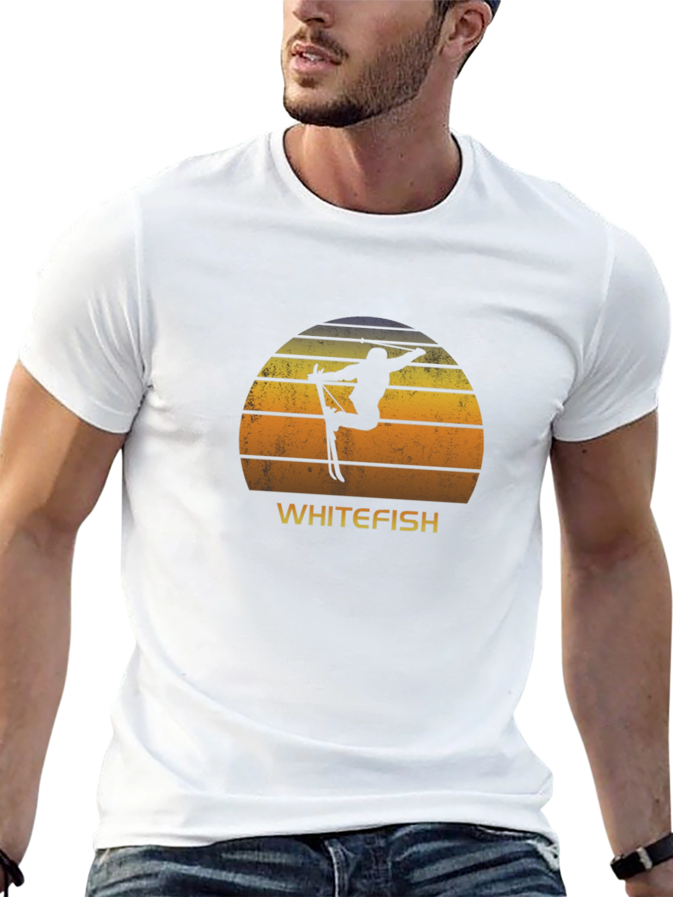 Whitefish Ski Sunset Graphic Tee