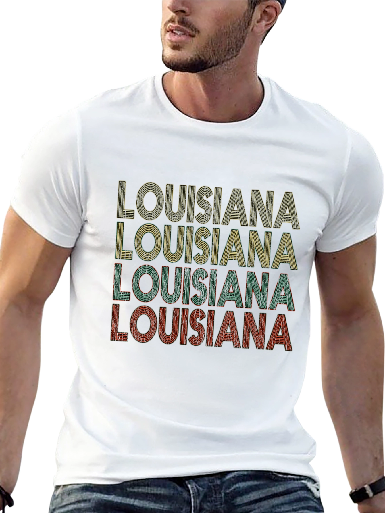 Retro Louisiana State Graphic T-Shirt