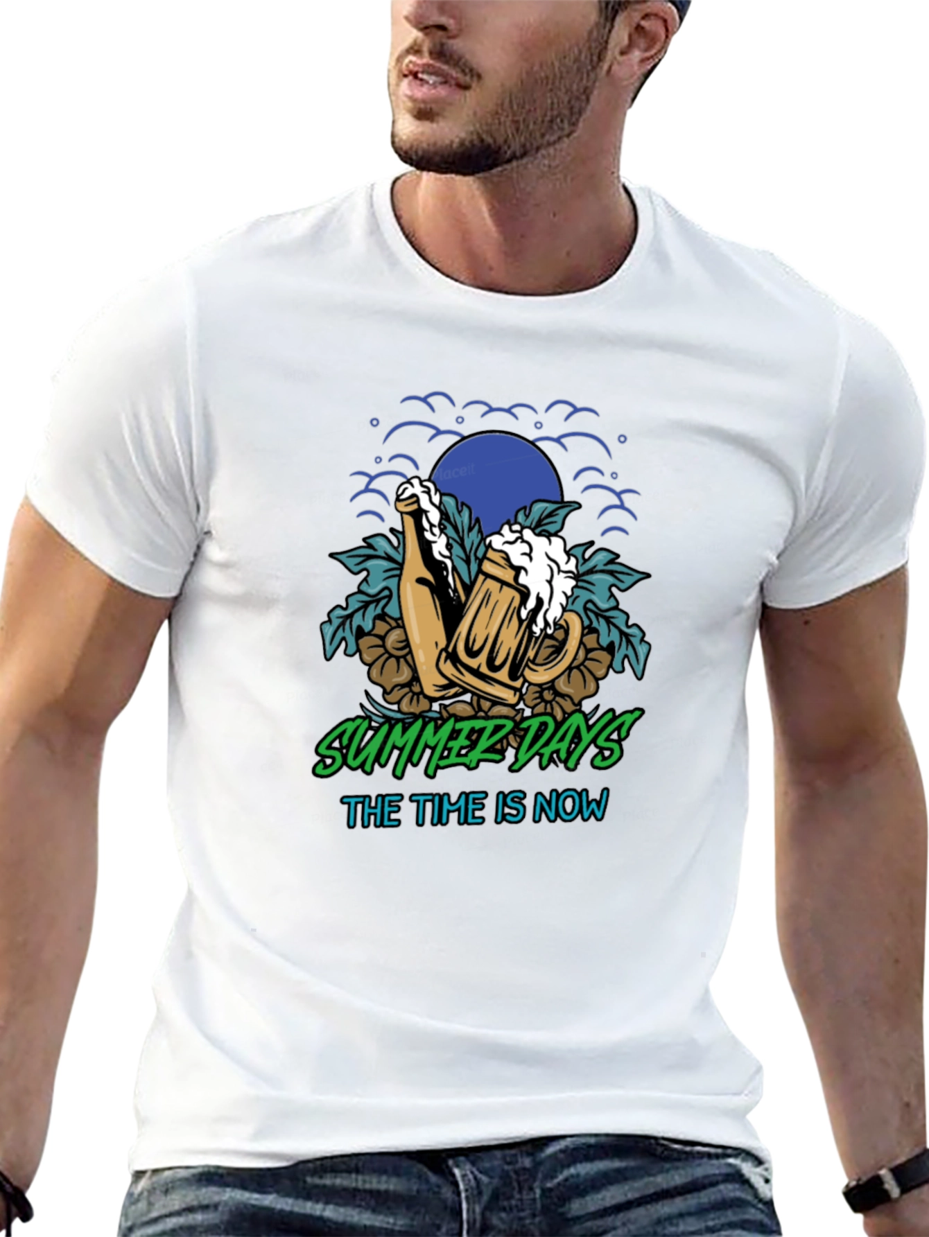 Summer Days Beer Graphic T-Shirt