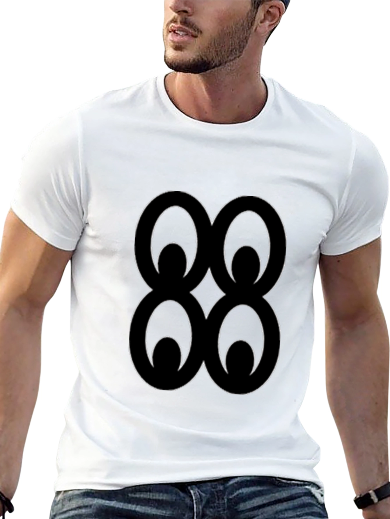 Abstract Graphic Print Crew Neck T-Shirt