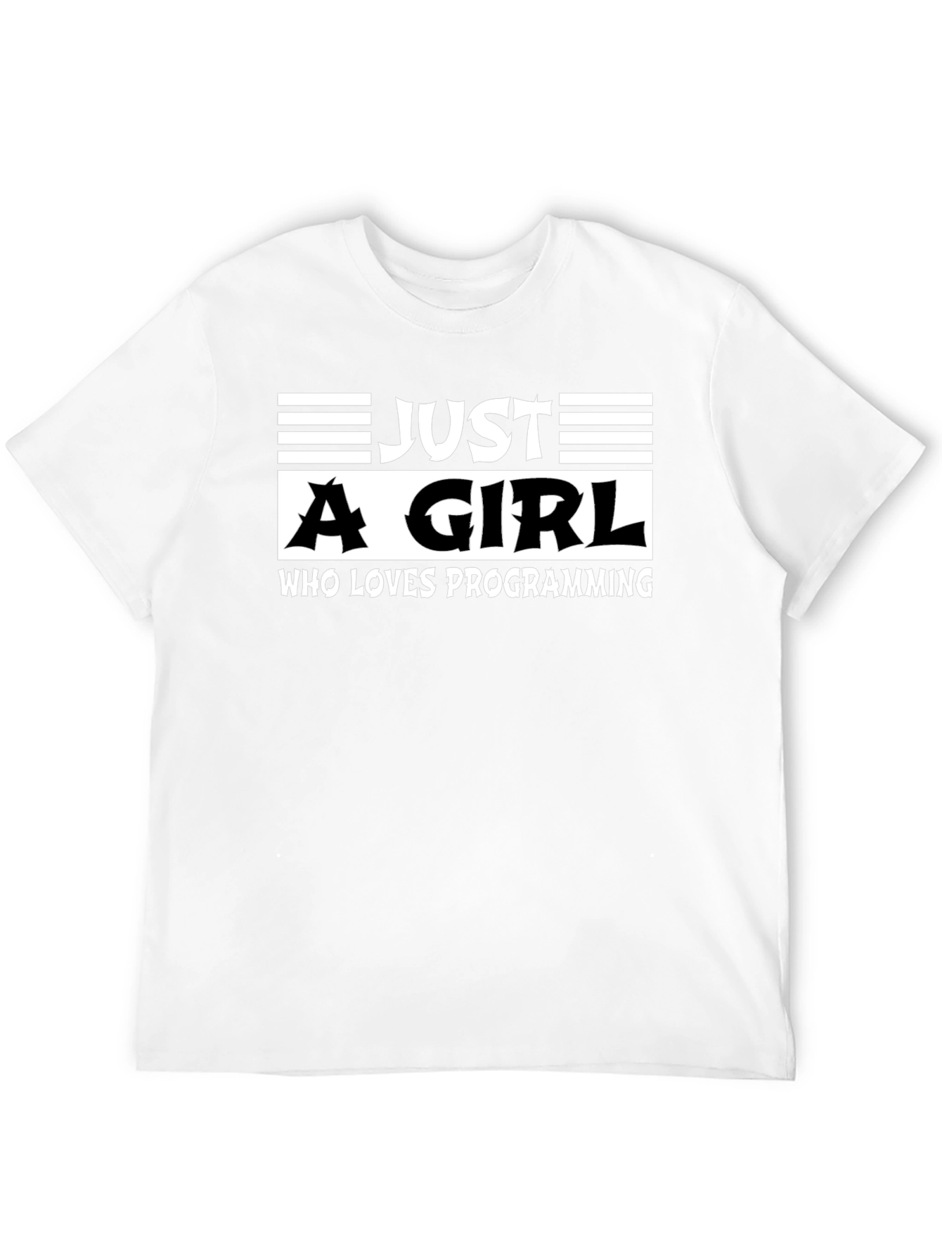 Just a Girl Who Loves Programming Black T-Shirt