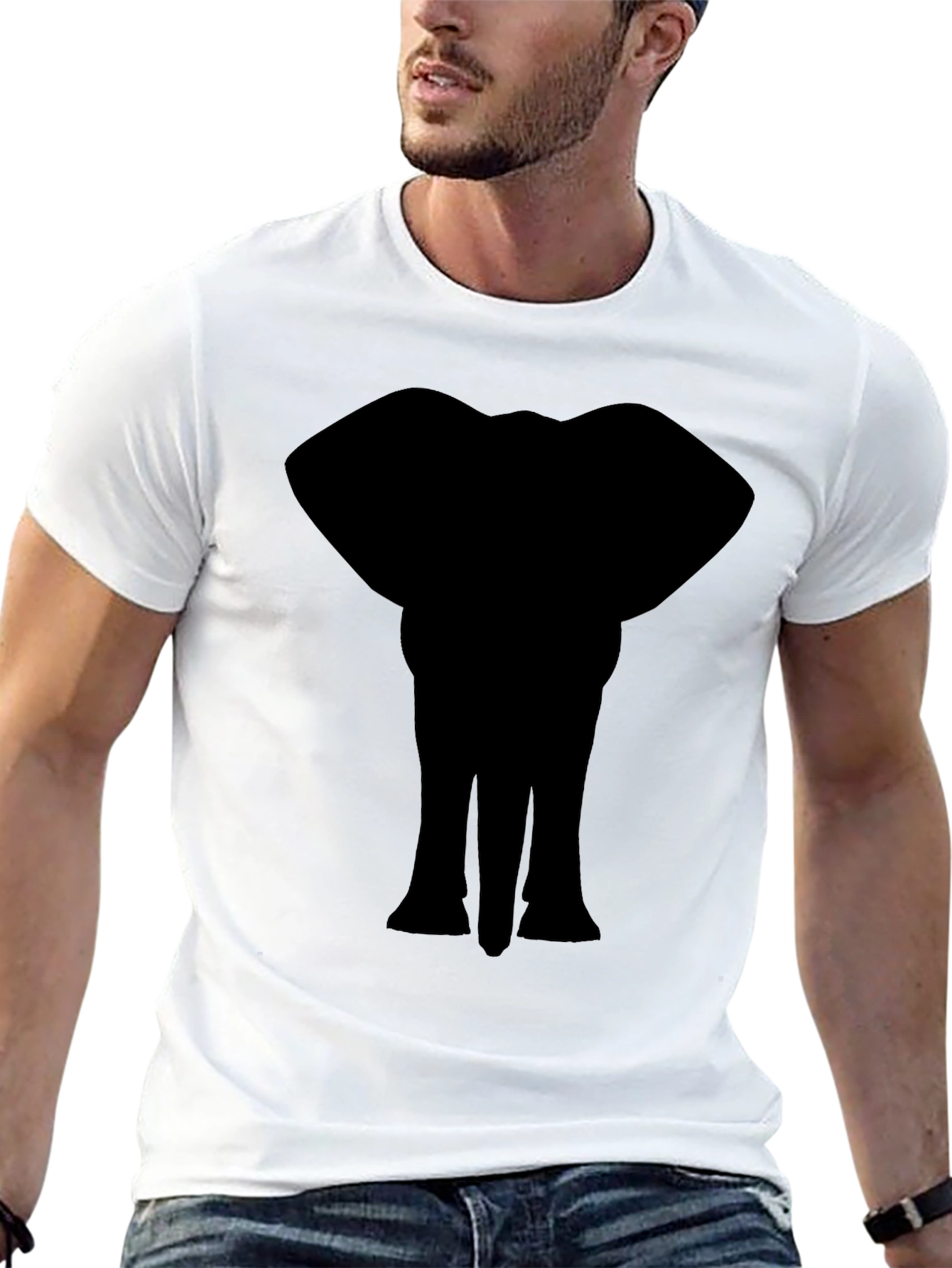Elephant Silhouette T-Shirt - Modern Graphic Tee