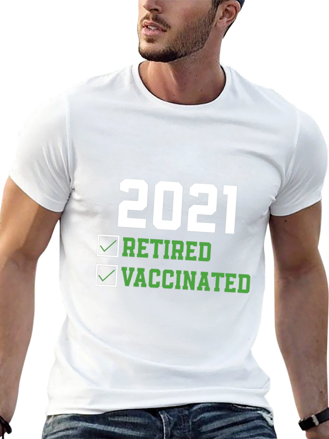 2021 Retired and Vaccinated Graphic T-Shirt