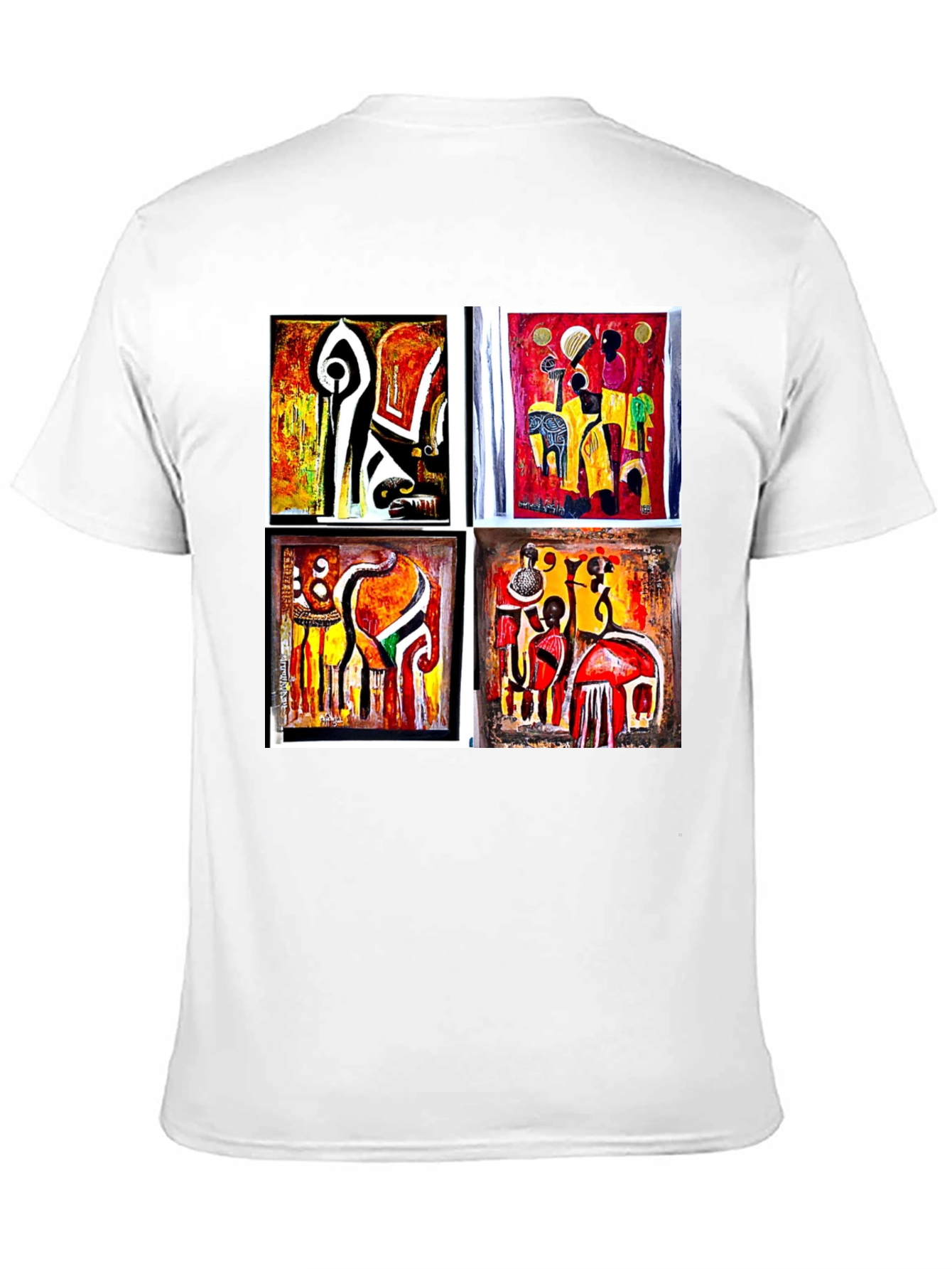 Abstract Art Collage Black Tee