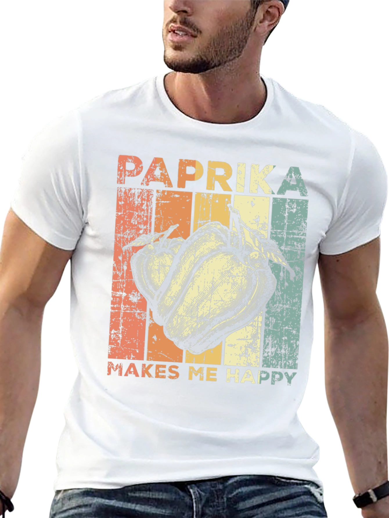 Paprika Makes Me Happy T-Shirt - Retro Style