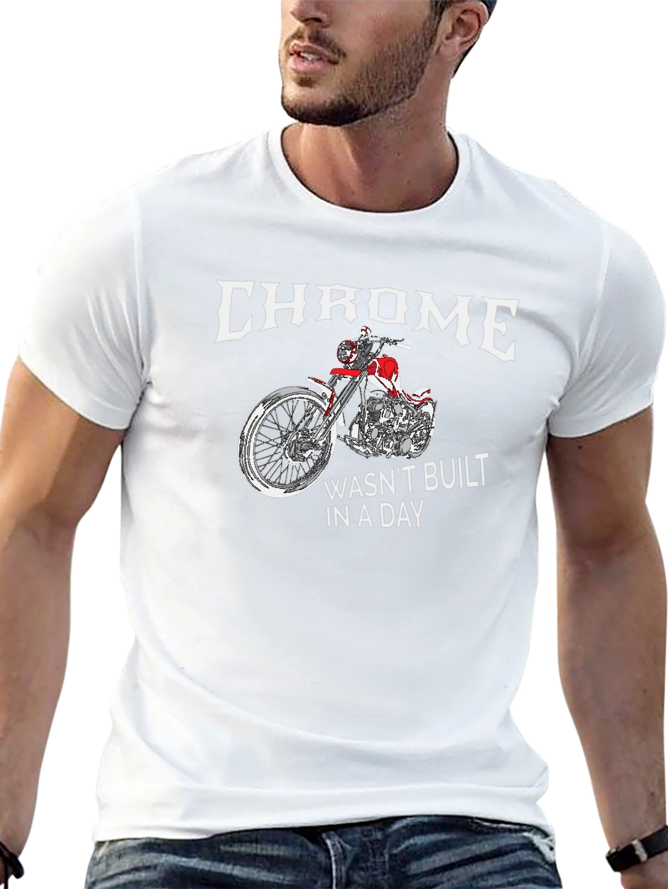 Chrome Motorcycle Graphic T-Shirt