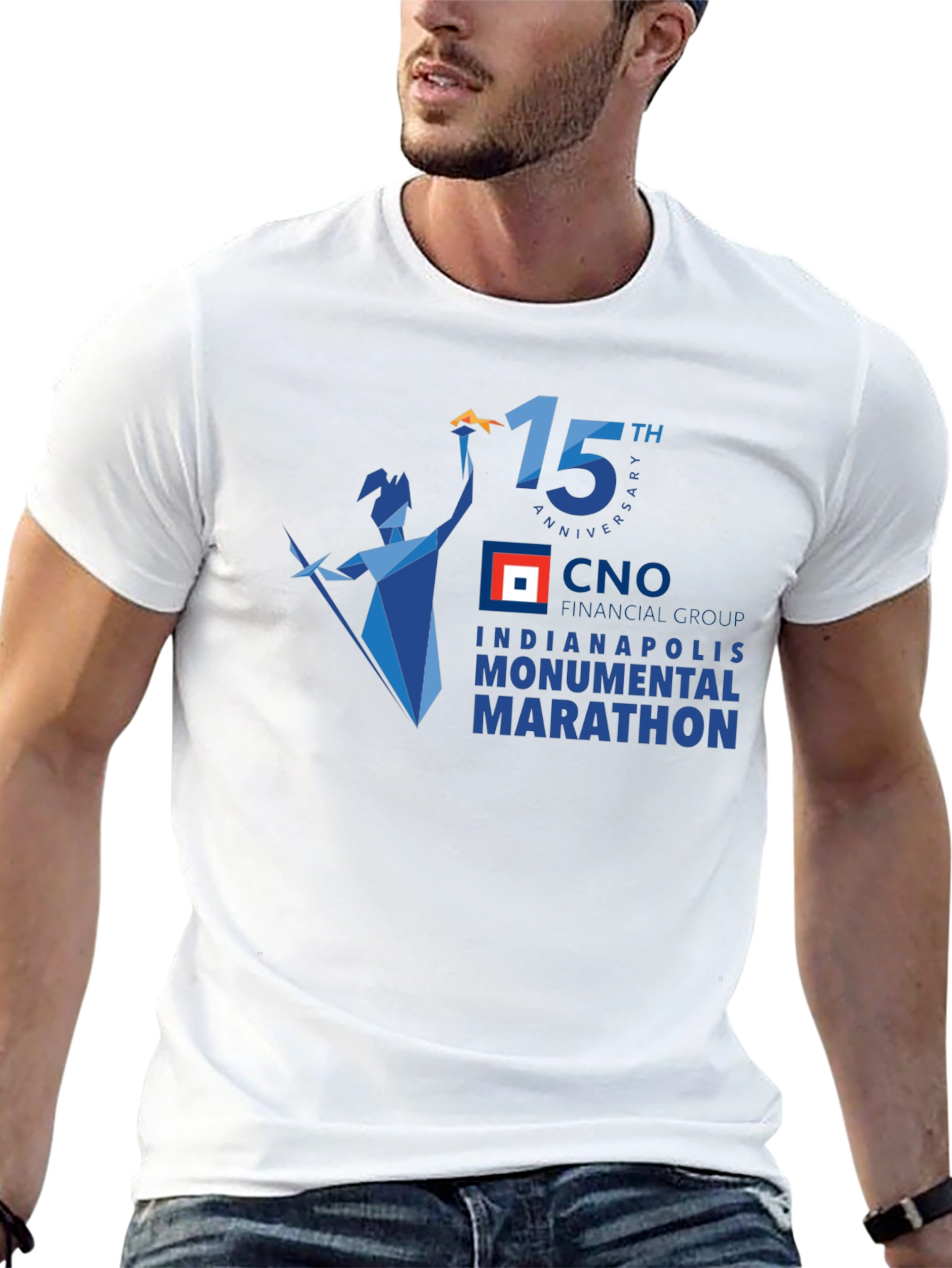 CNO Indianapolis Monumental Marathon 15th Anniversary Black T-Shirt