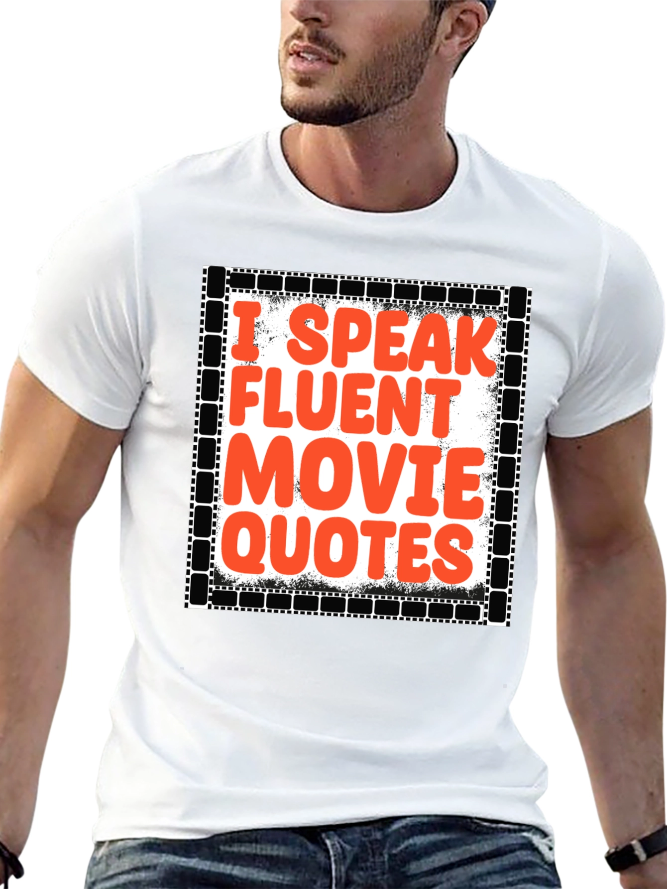 Movie Buff T-Shirt - I Speak Fluent Movie Quotes