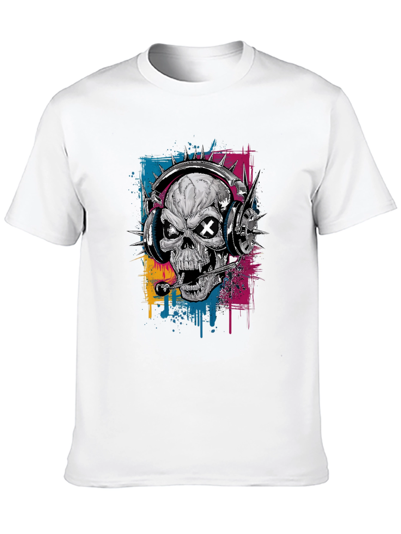 Skull Gamer T-Shirt - Black Graphic Tee