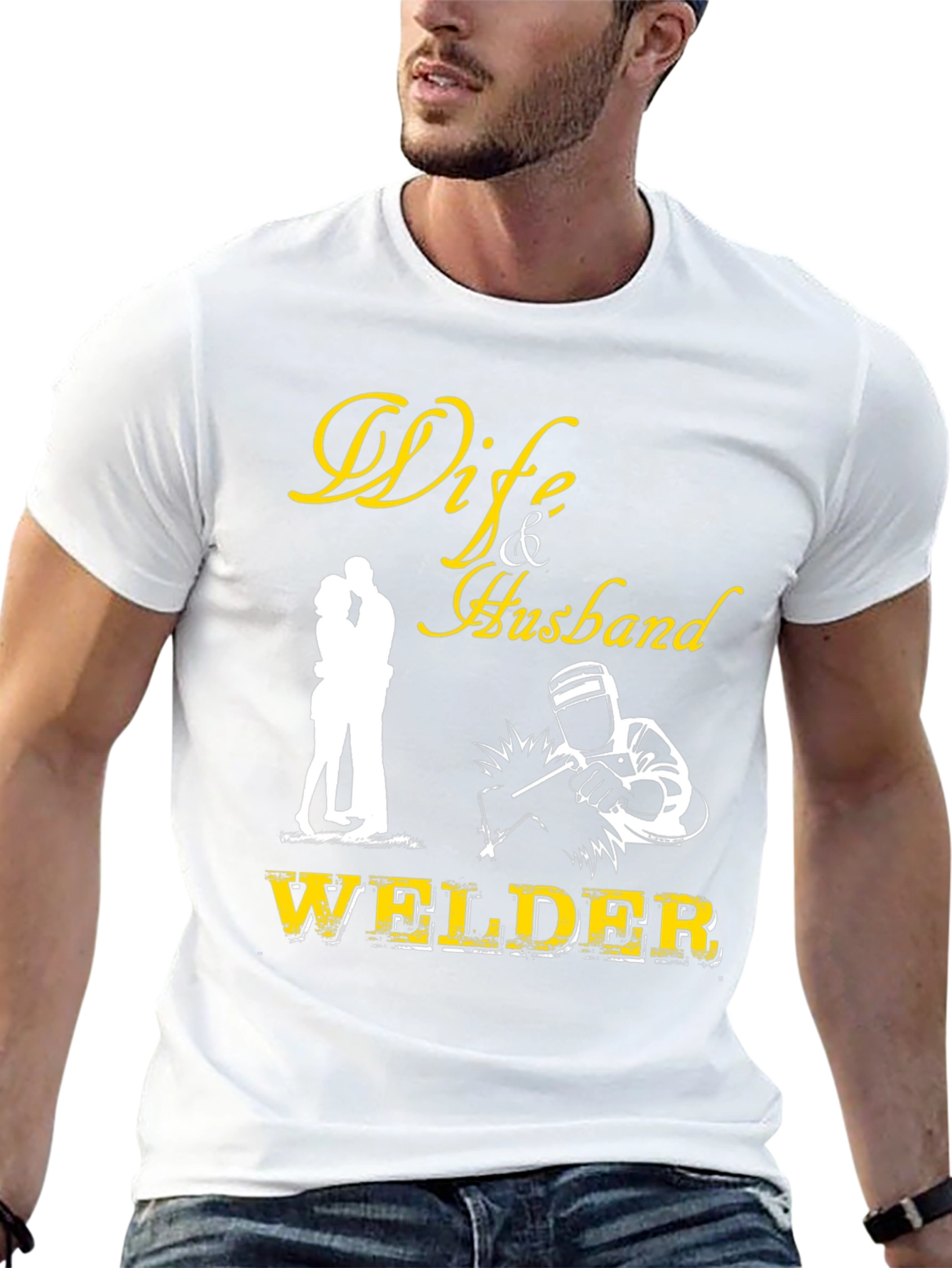 Welder Husband Graphic T-Shirt - Anniversary Gift