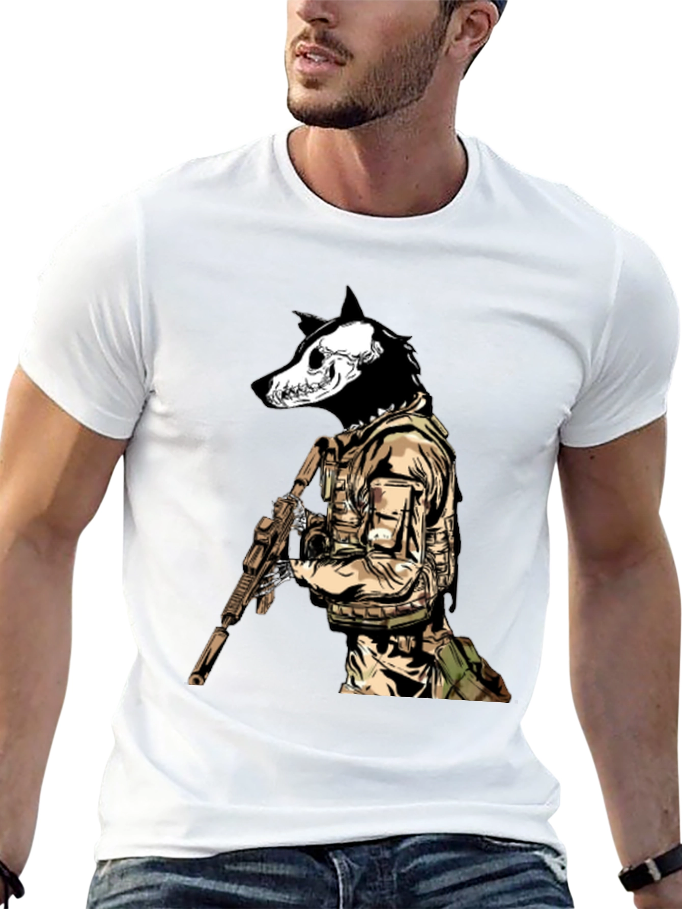 Tactical Wolf T-Shirt - Military Style