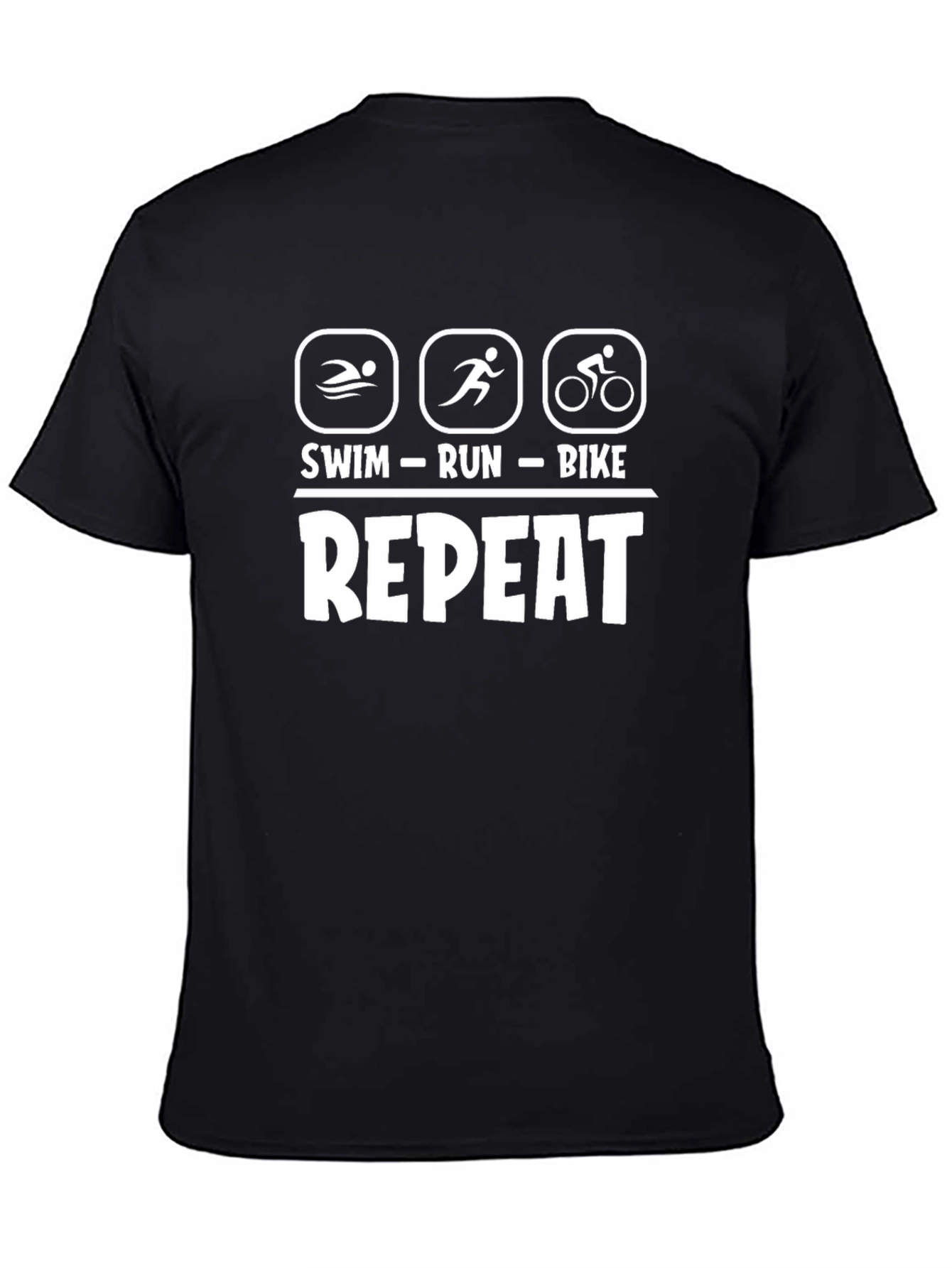 Triathlon Swim-Run-Bike Repeat Graphic Tee