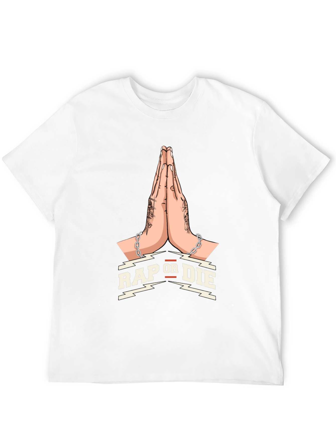 Rap Or Die Graphic Print T-Shirt