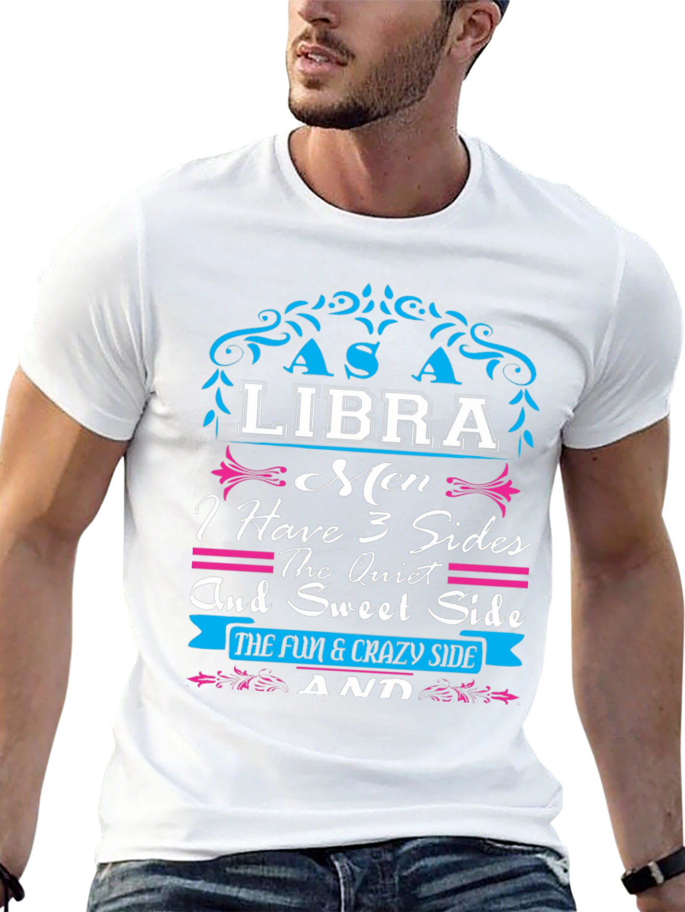 Libra Mens Graphic T-Shirt - 3 Sides Personality