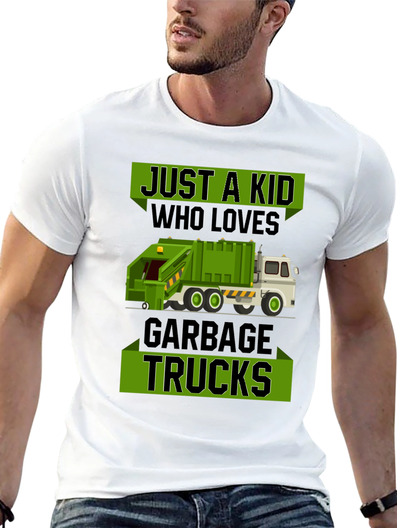 Just a Kid Who Loves Garbage Trucks T-Shirt