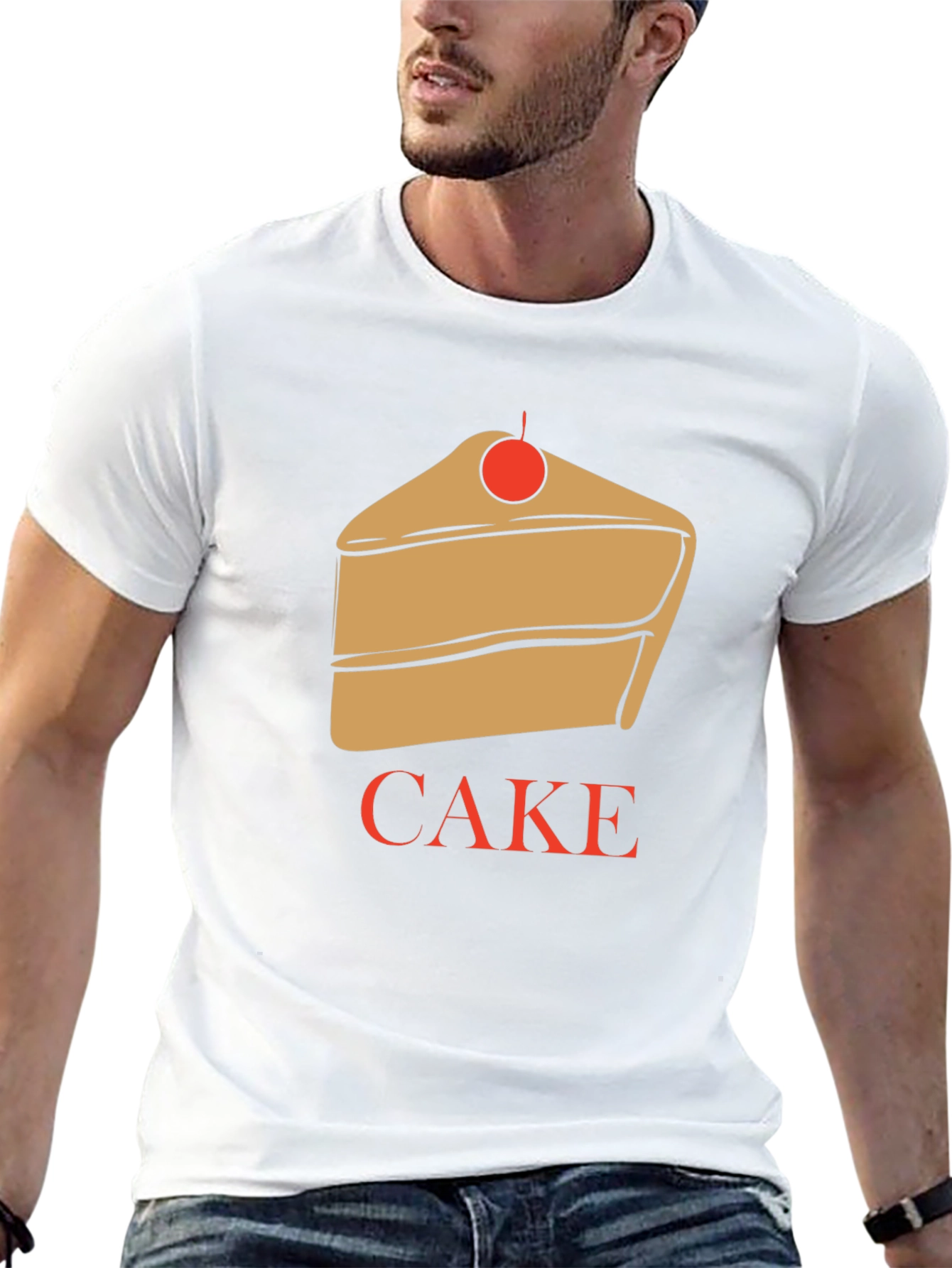 Cake Graphic T-Shirt - Unique Dessert Lover Tee