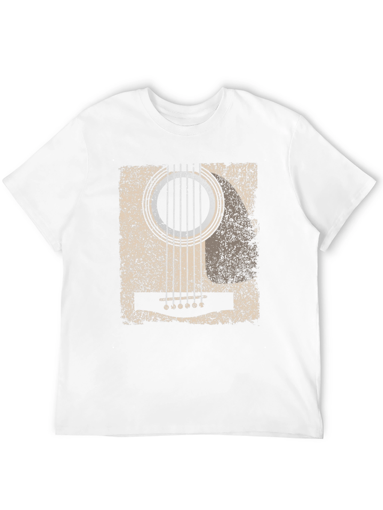 Distressed Acoustic Guitar Graphic T-Shirt
