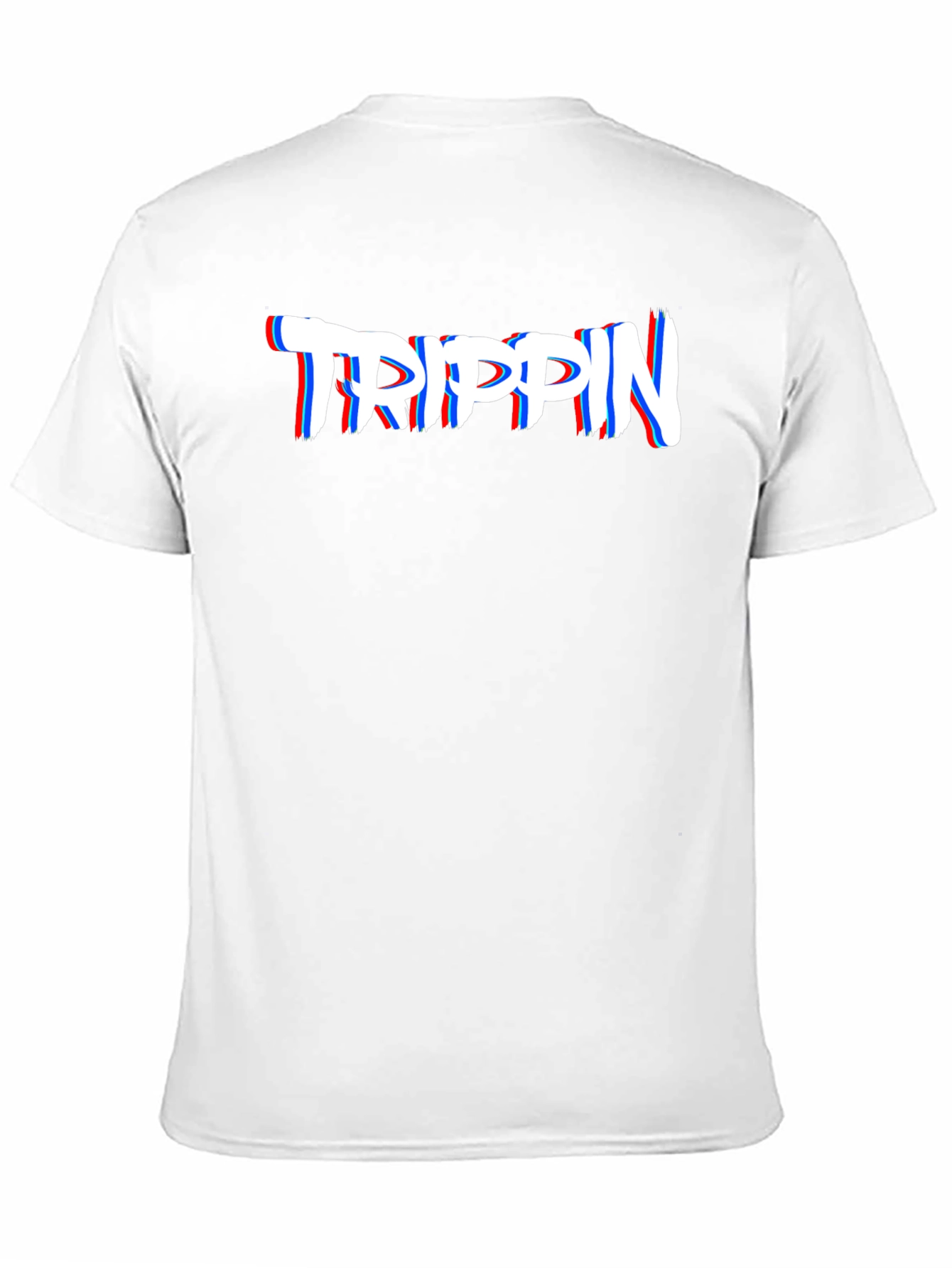 Trippin Glitch Effect Graphic Tee - Stylish Streetwear