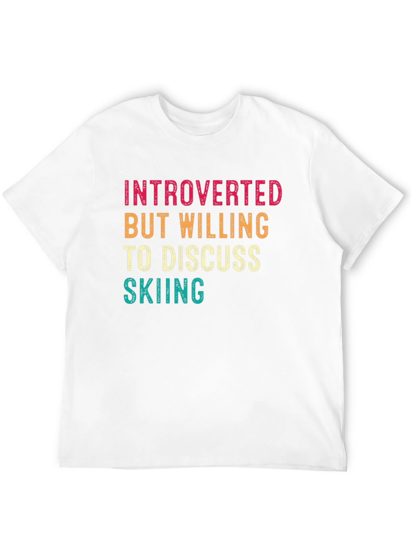 Introverted Skiing Graphic Tee - Black
