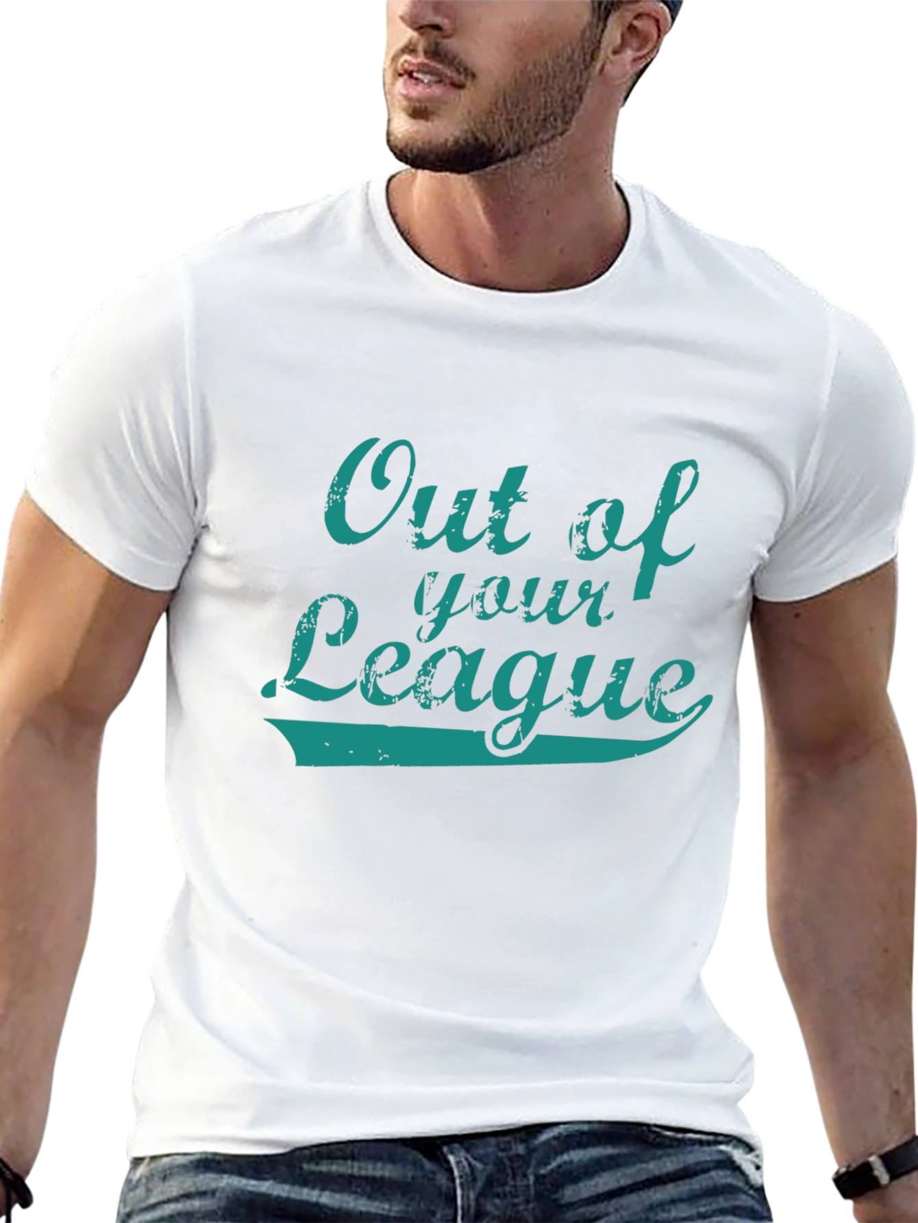 Out of Your League Black Graphic Tee