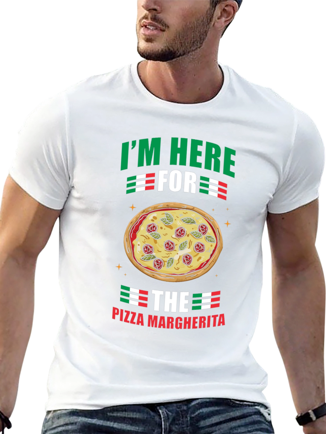 Pizza Margherita Graphic T-Shirt - Italian Food Lover Tee