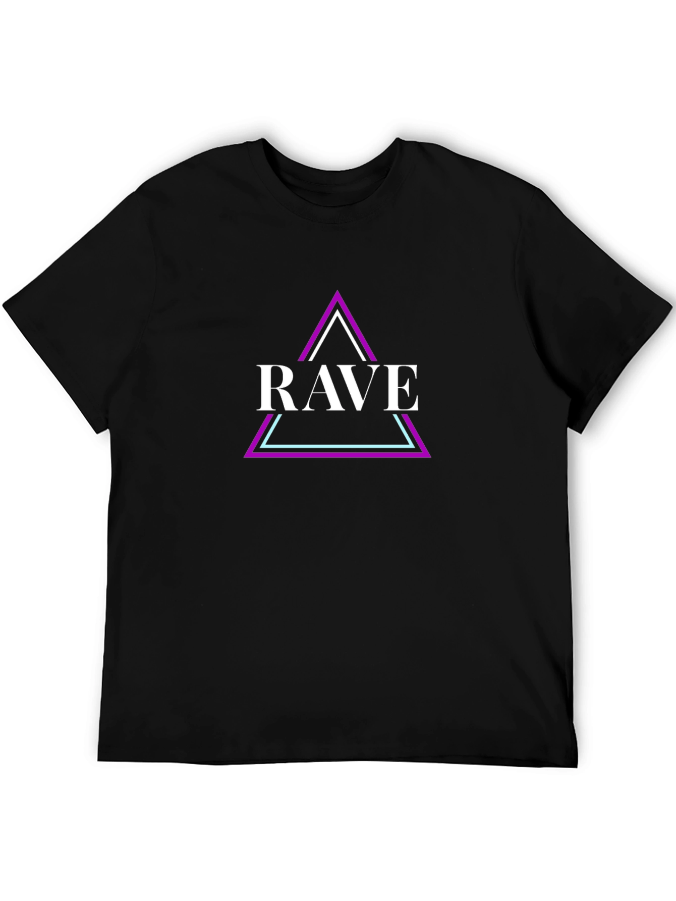 Rave Triangle Graphic Tee - Black
