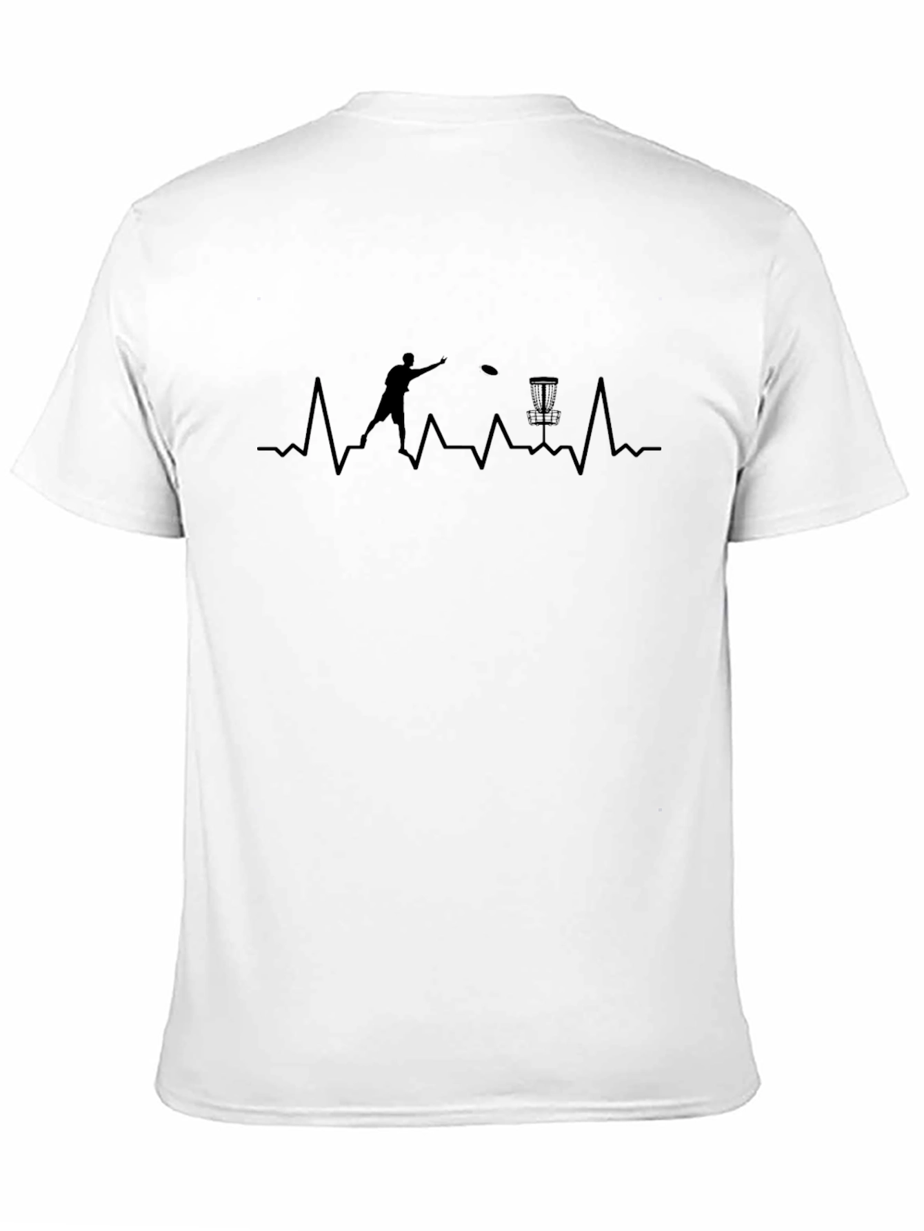 Disc Golf Heartbeat T-Shirt - Black Graphic Tee