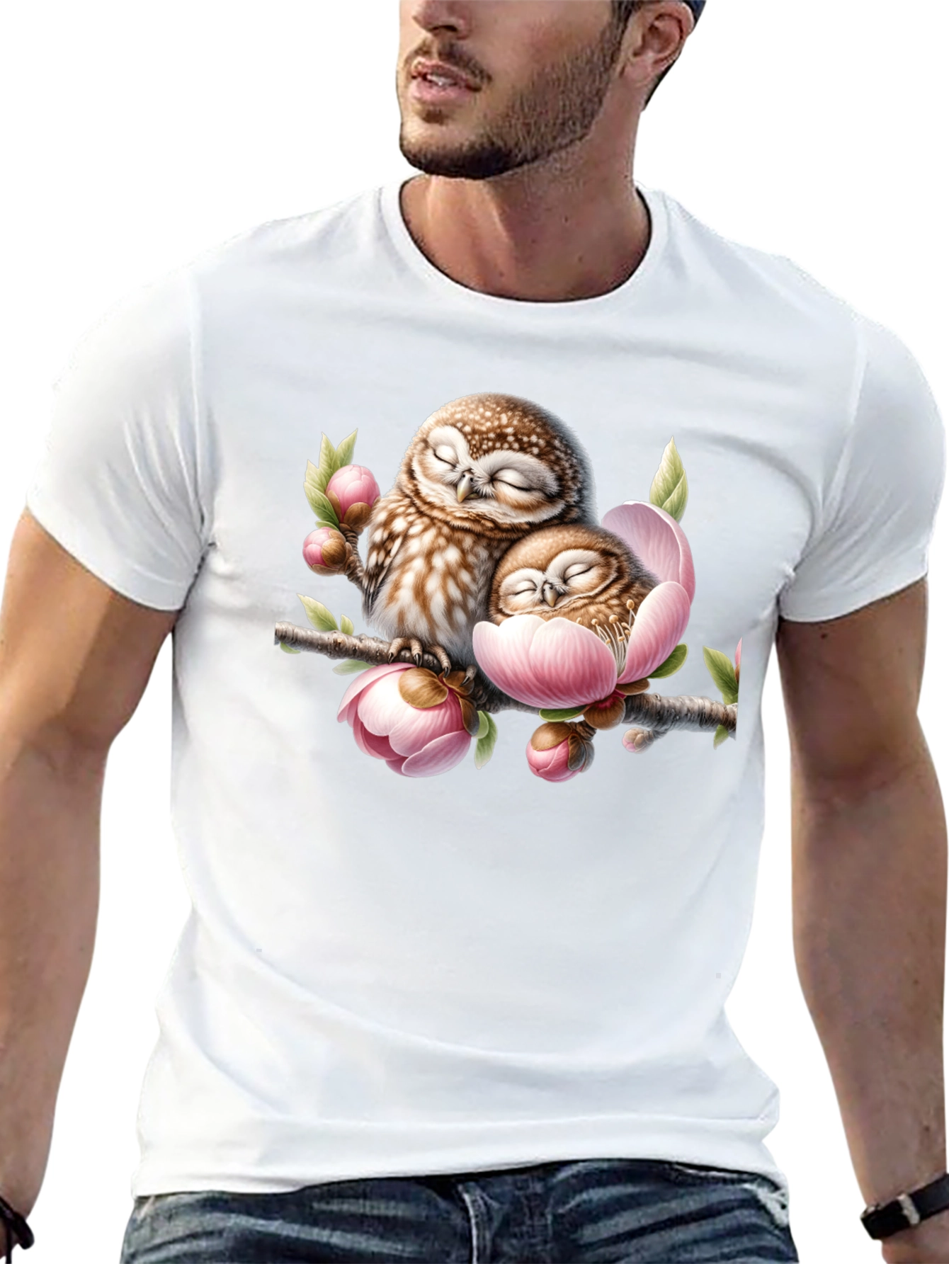Owl & Blossom Graphic Tee
