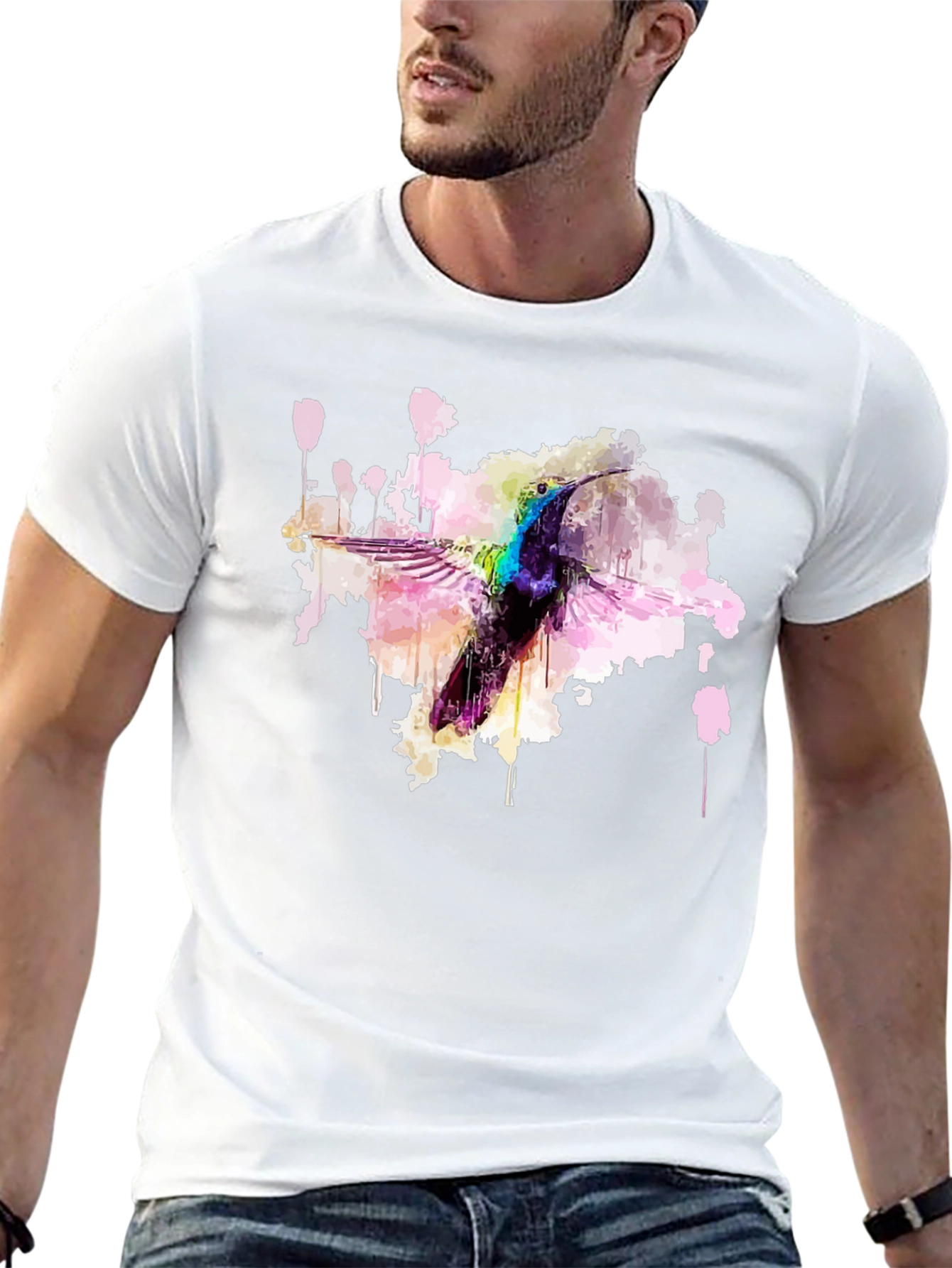 Hummingbird Watercolor Graphic T-Shirt