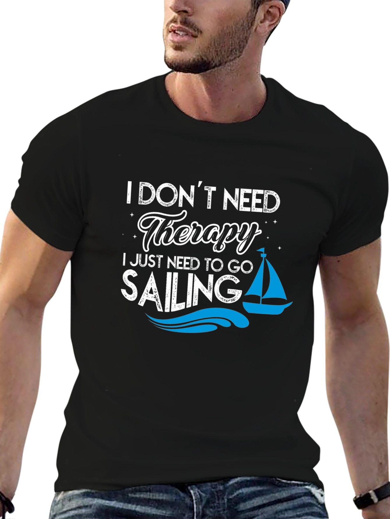 Sailing Therapy T-Shirt - Nautical Adventure Tee